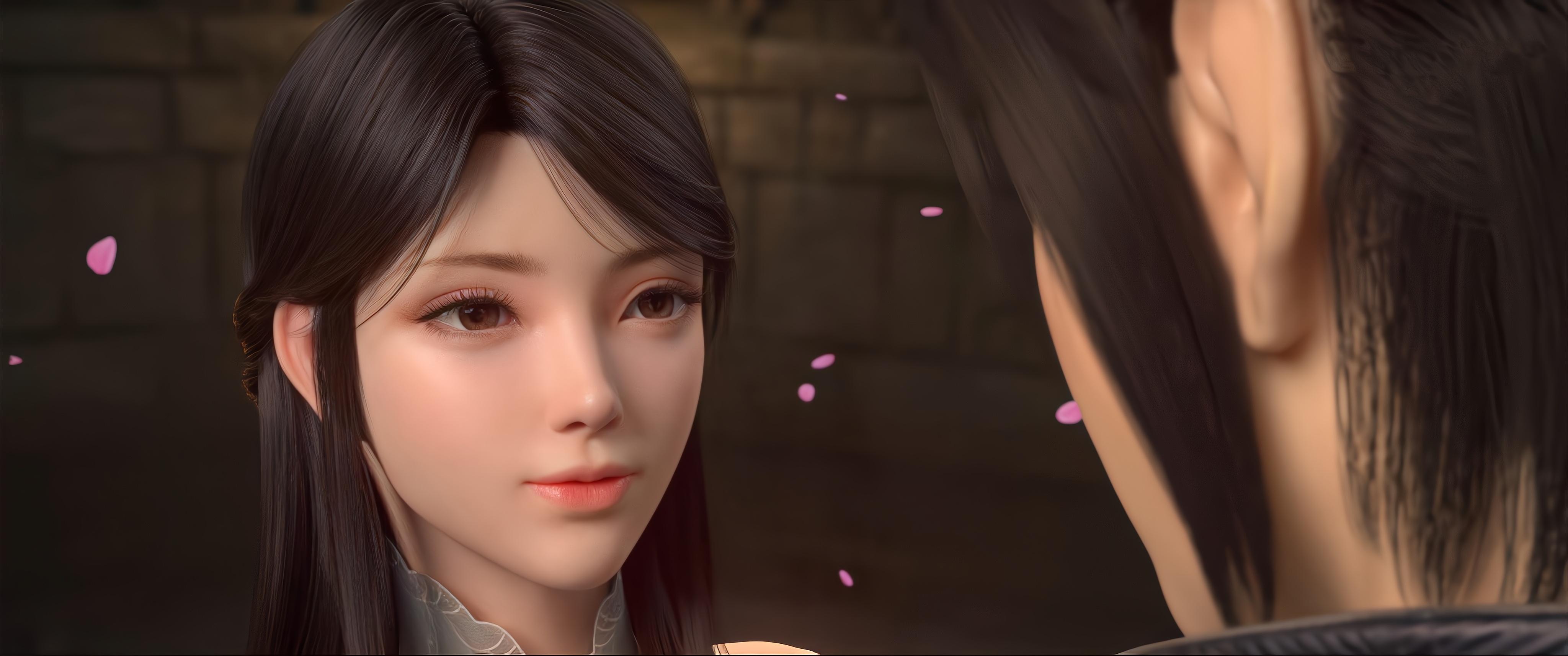 Battle Through The Heavens Dou Po Cang Qiong Xiao Xun Er Women Asian Chinese Anime Petals Smiling CG 4096x1714