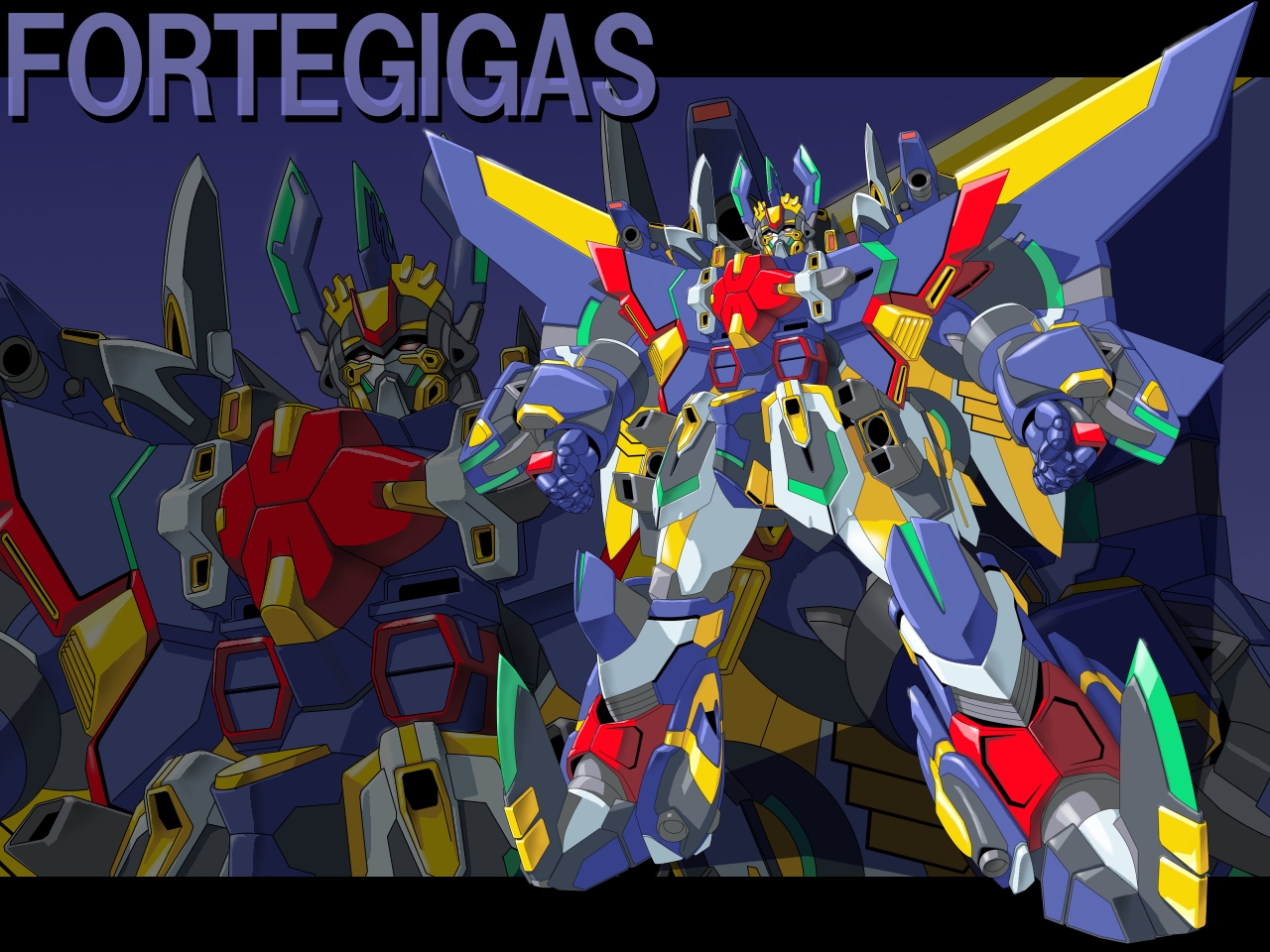 Anime Mechs Super Robot Taisen Forte Gigas Artwork Digital Art Fan Art 1280x960