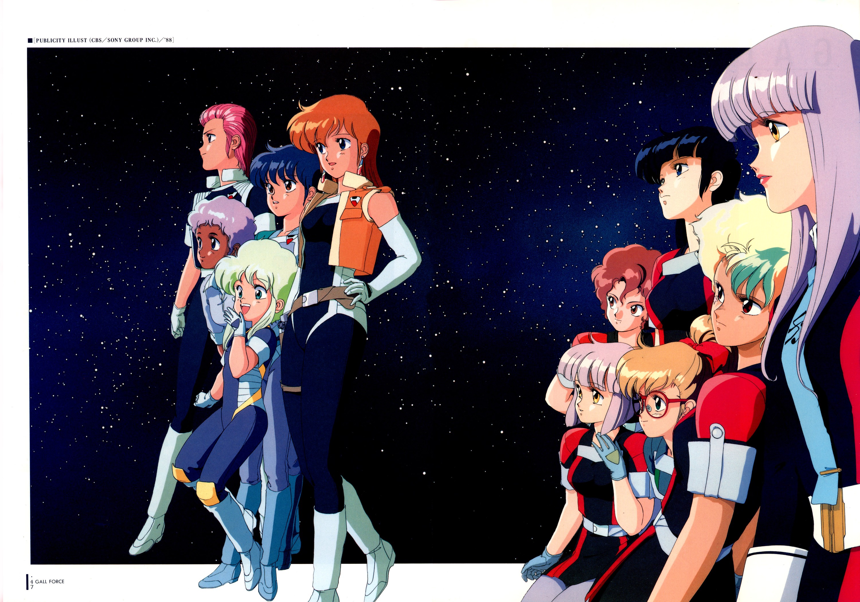 Gall Force Anime Girls Science Fiction Uniform Kenichi Sonoda 3000x2100