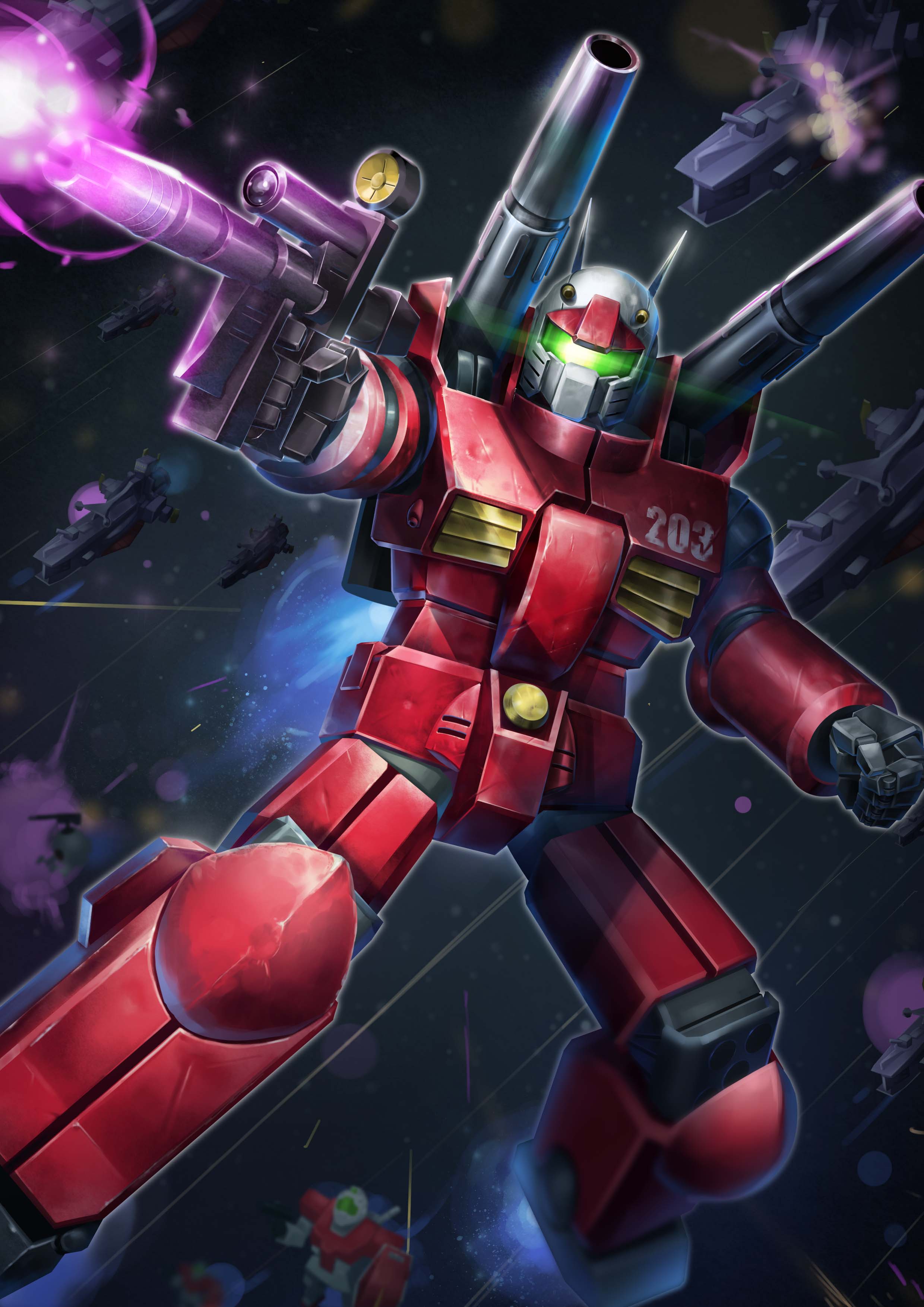 Anime Mechs Mobile Suit Gundam Guncannon Artwork Digital Art Fan Art Super Robot Taisen 2480x3508