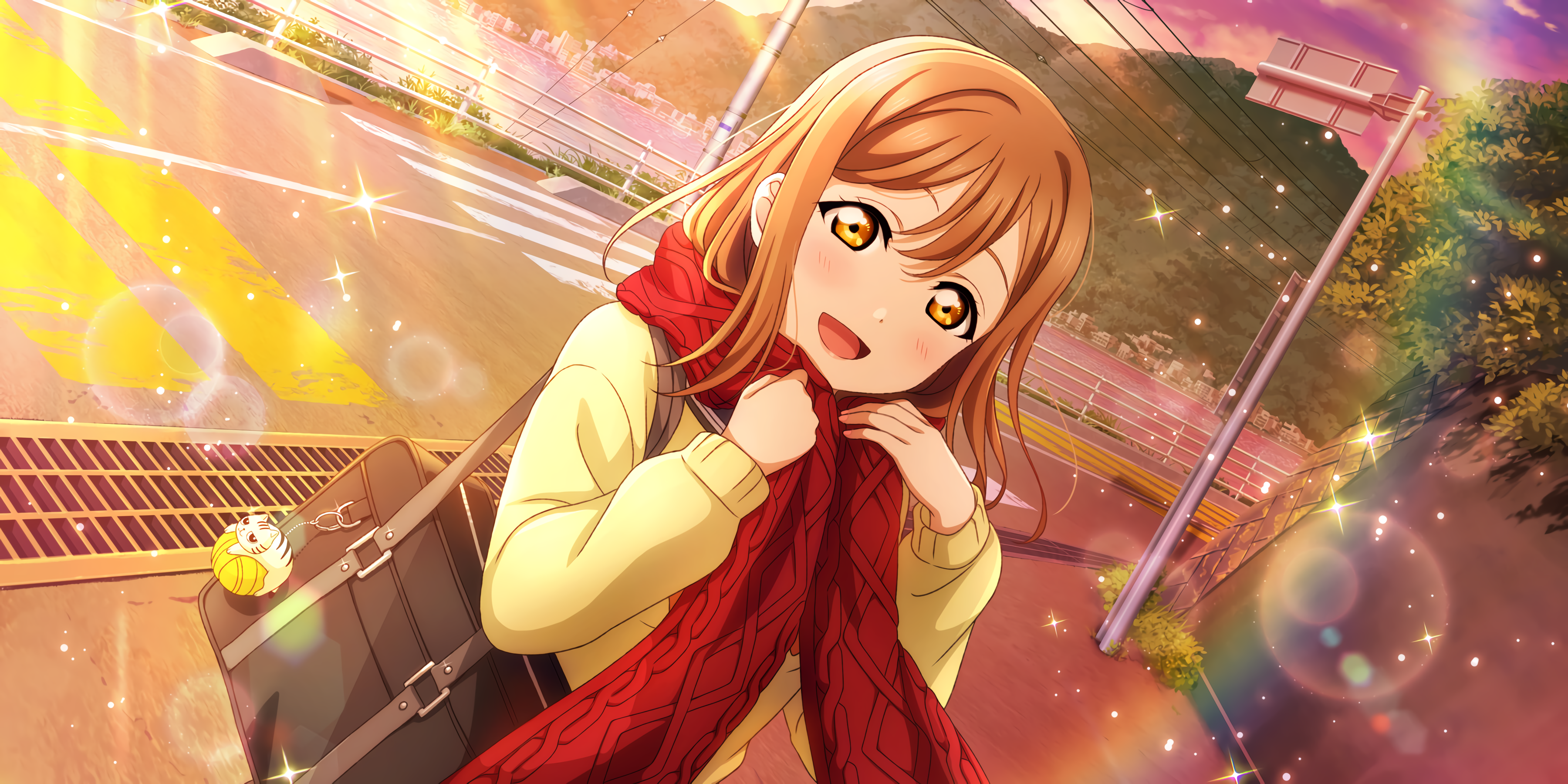 Kunikida Hanamaru Love Live Sunshine Love Live Anime Anime Girls Scarf 3600x1800