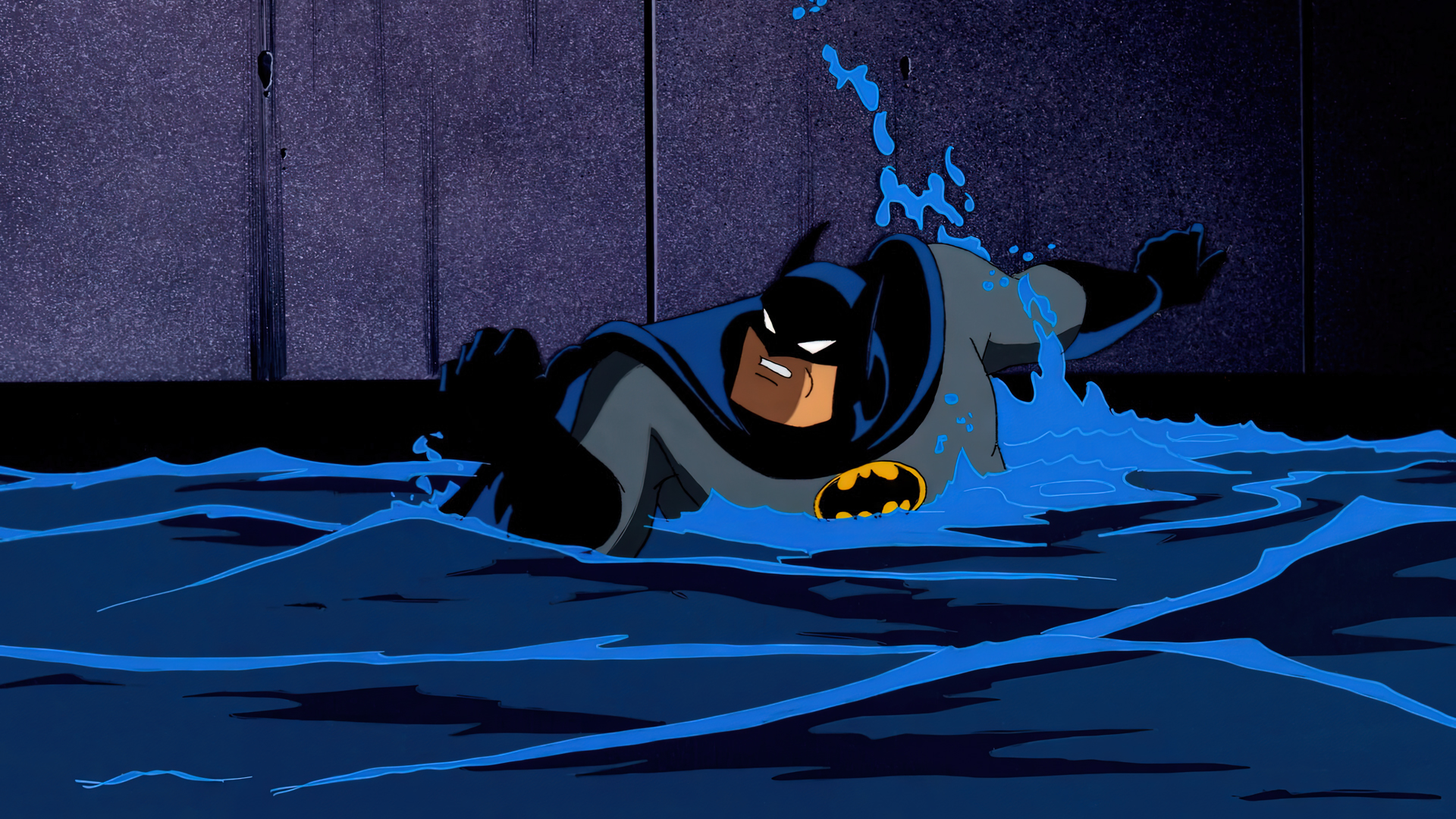 Batman The Animated Series Animation Cartoon Warner Brothers Production Cel Batman Water Bruce Timm  1920x1080
