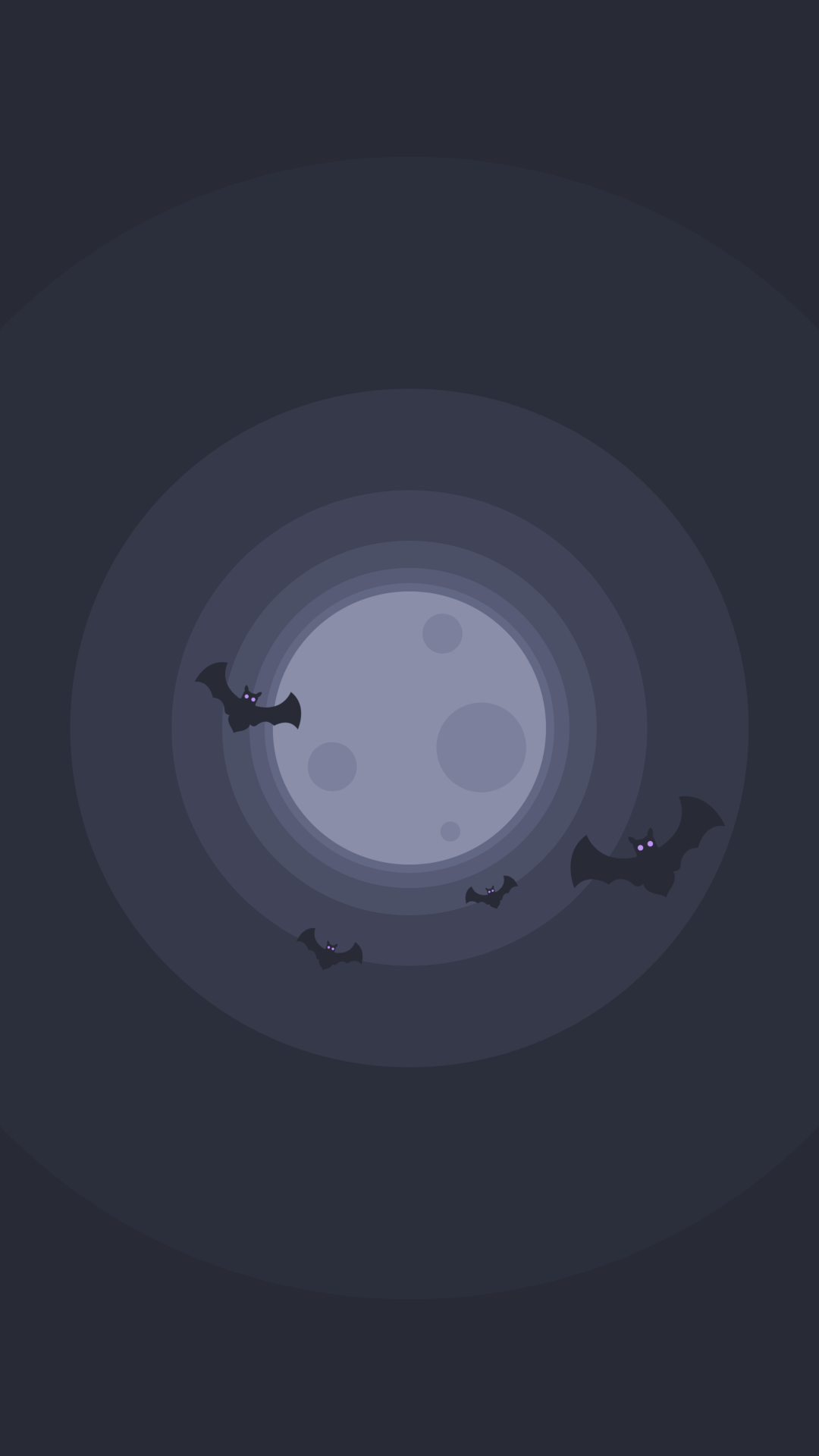 Android Operating System Dracula Theme Bats Minimalism Vertical 1080x1920