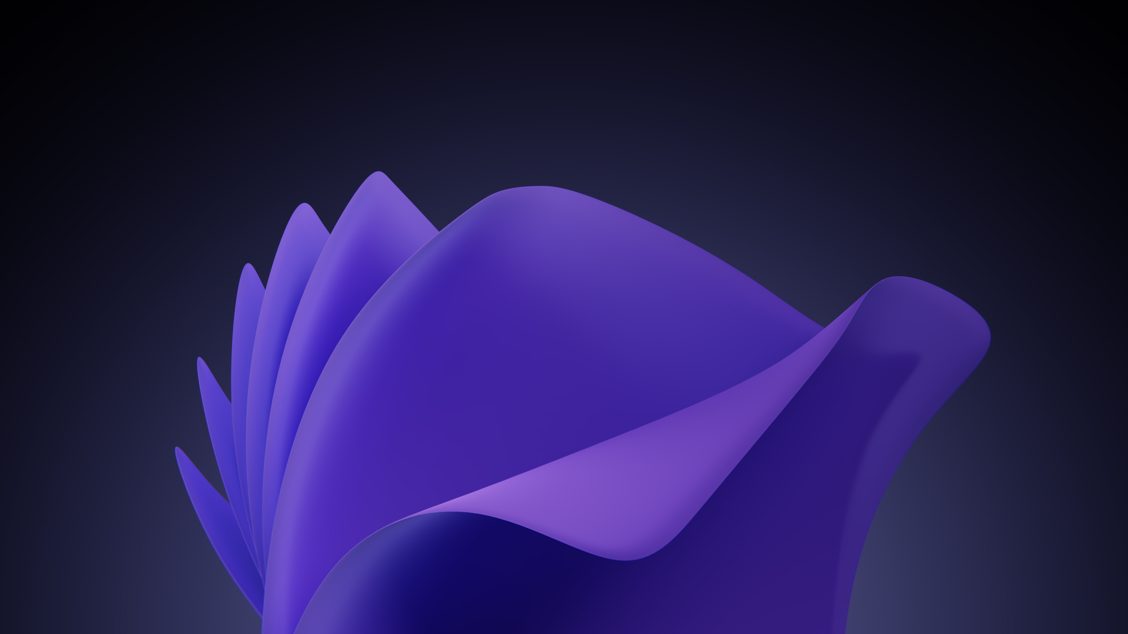 Abstract Digital Art Minimalism Windows 11 Dark Background Violet Color Simple Background 3840x2160