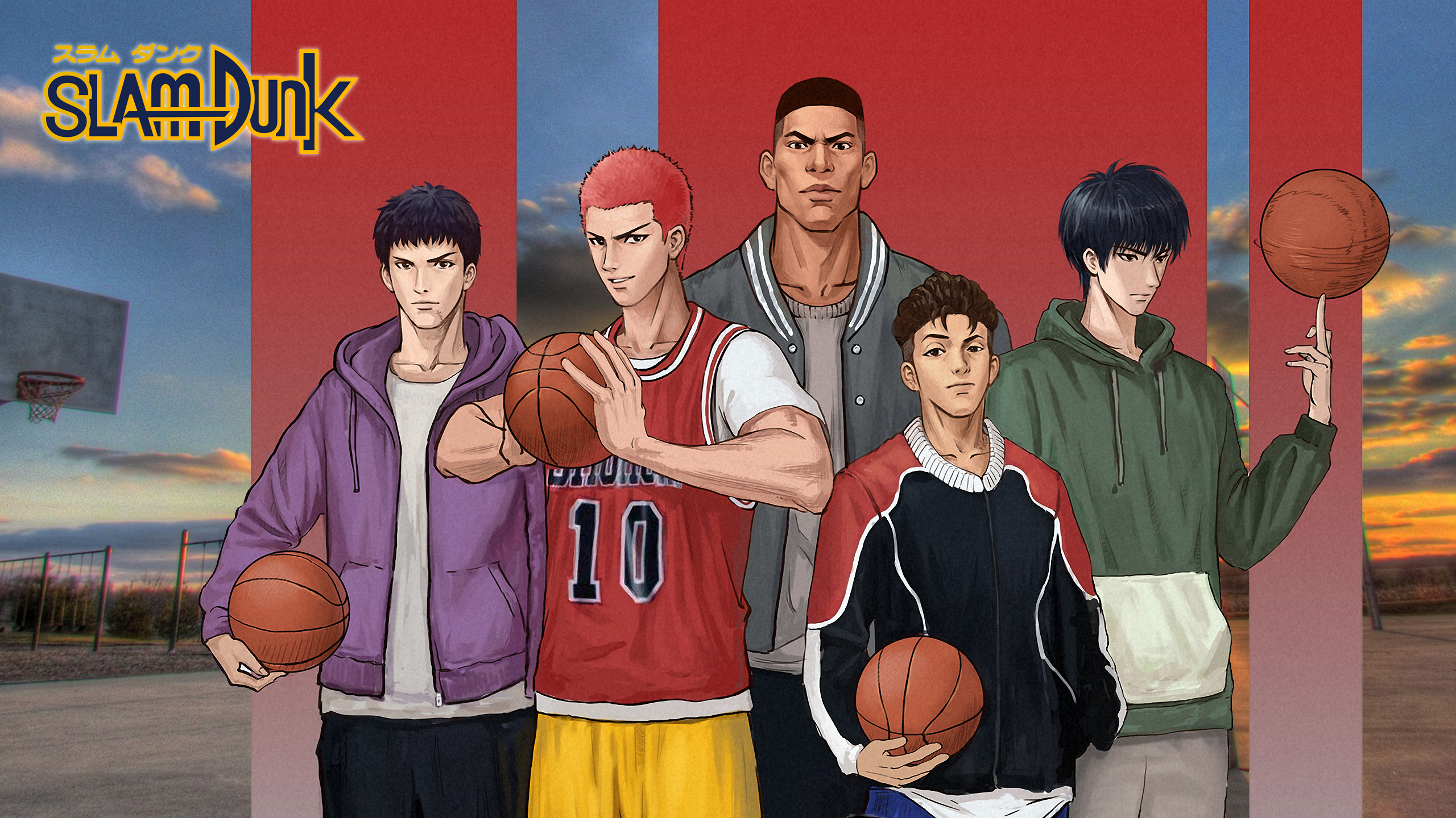 Ive noticed that there are very few desktop wallpaper of slam dunk which  are both big and pretty so i made one myself Enjoy this collage   rRealSlamDunk
