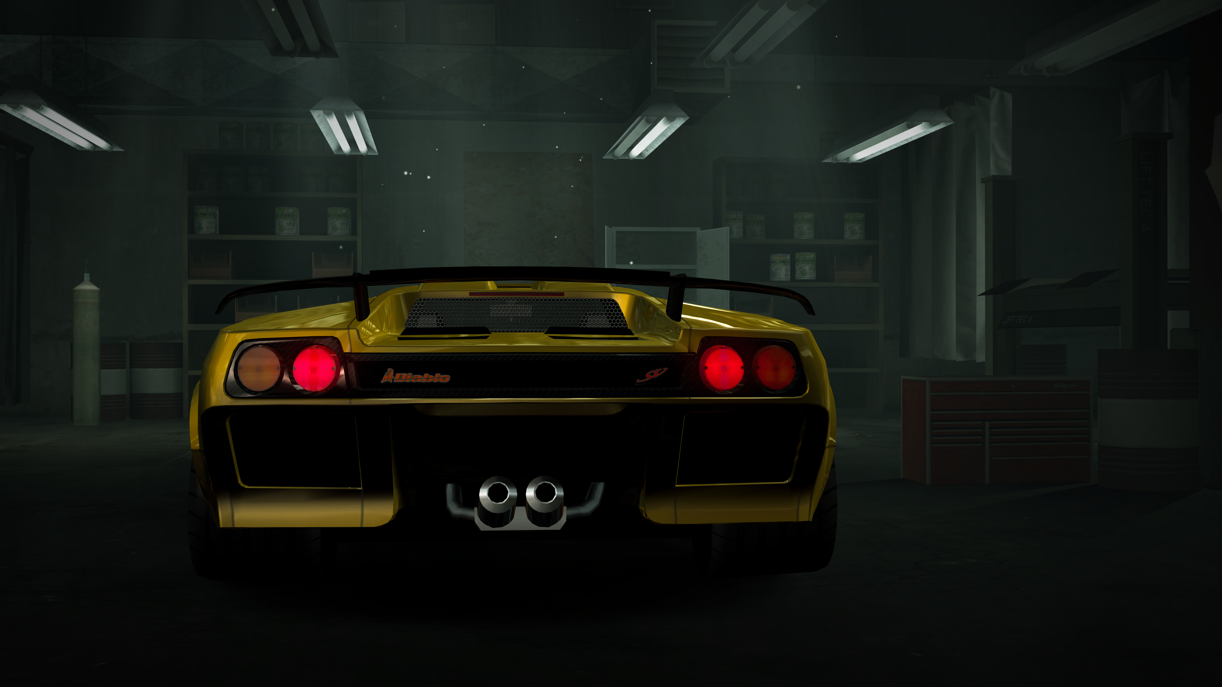 Lamborghini Diablo Garage Need For Speed Need For Speed World Car Vehicle Video Games Rear View Tail 4112x2313