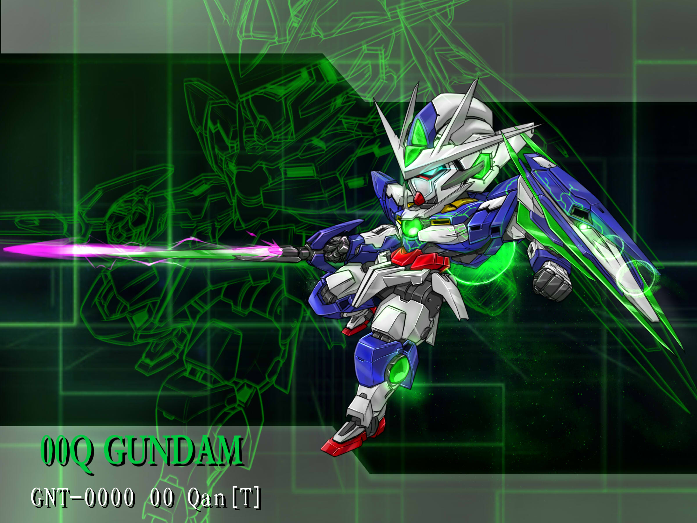 Anime Mechs Super Robot Taisen 00 Qan T Gundam Mobile Suit Gundam 00 Artwork Digital Art Fan Art 2400x1800