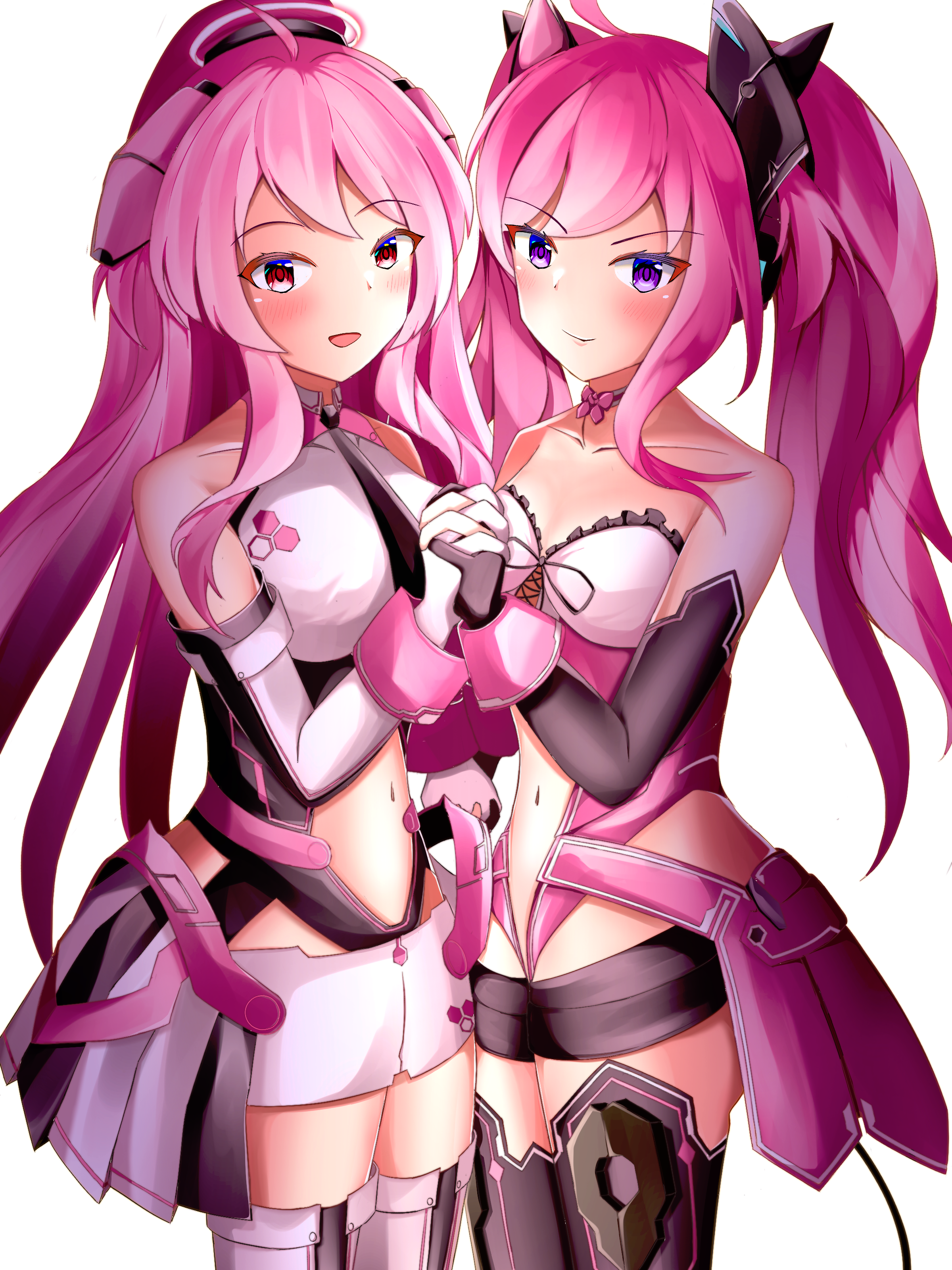 Anime Anime Girls Two Women Sister Sound Voltex Grace Sound Voltex Rasis Long Hair Pink Hair Artwork 2400x3200