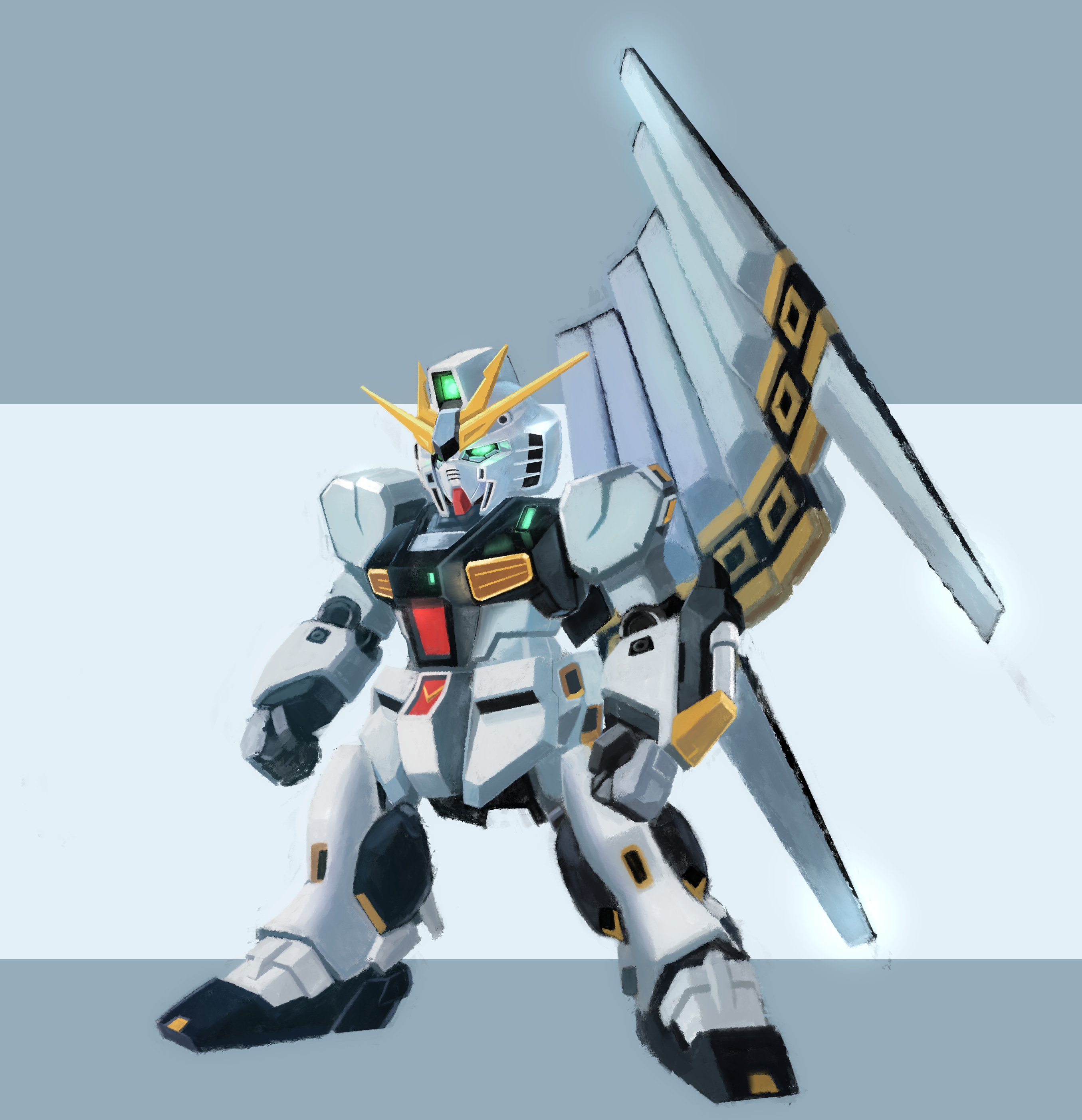 Anime Mechs Gundam Mobile Suit Gundam Chars Counterattack Nu Gundam Artwork Digital Art Fan Art Supe 2710x2805