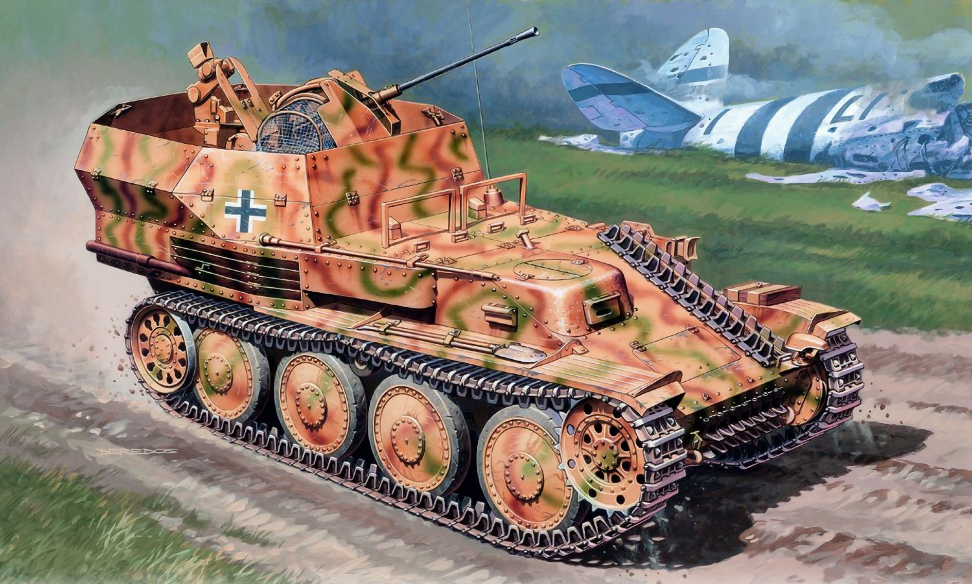 Tank Army Military Military Vehicle Artwork Path Grass 1890x1135