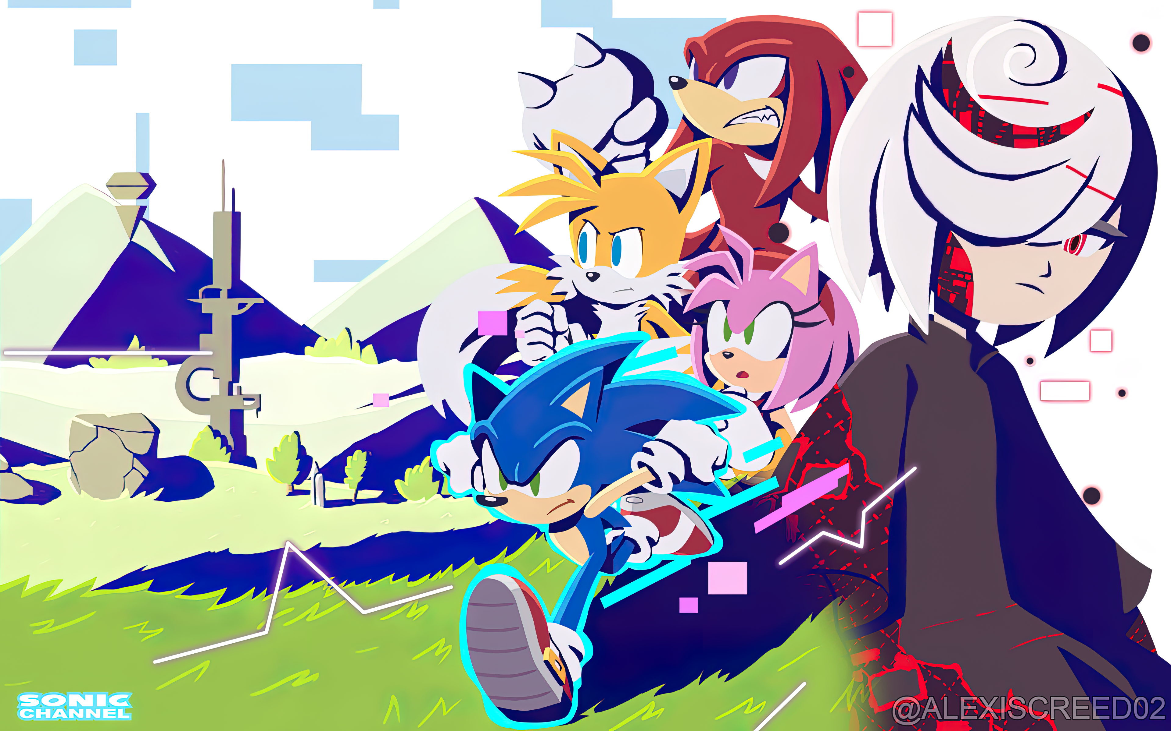 Sonic Sega PC Gaming Sonic Frontiers Video Game Art Sonic The Hedgehog Sage Knuckles Tails Character 3840x2400