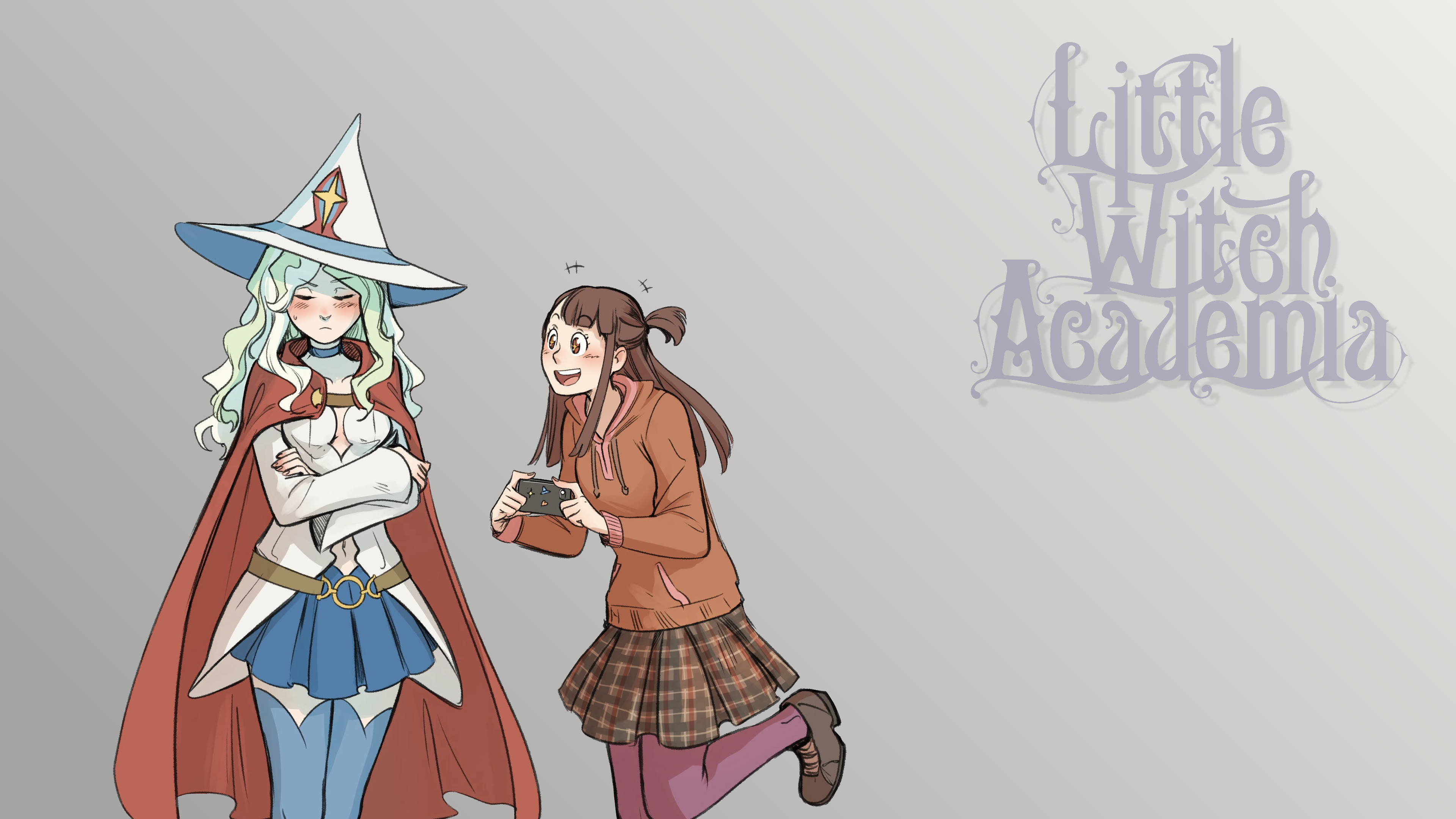 Little Witch Academia Anime Girls Anime Couple Diana Cavendish Cavendish Diana Kagari Atsuko Skirt P 3840x2160