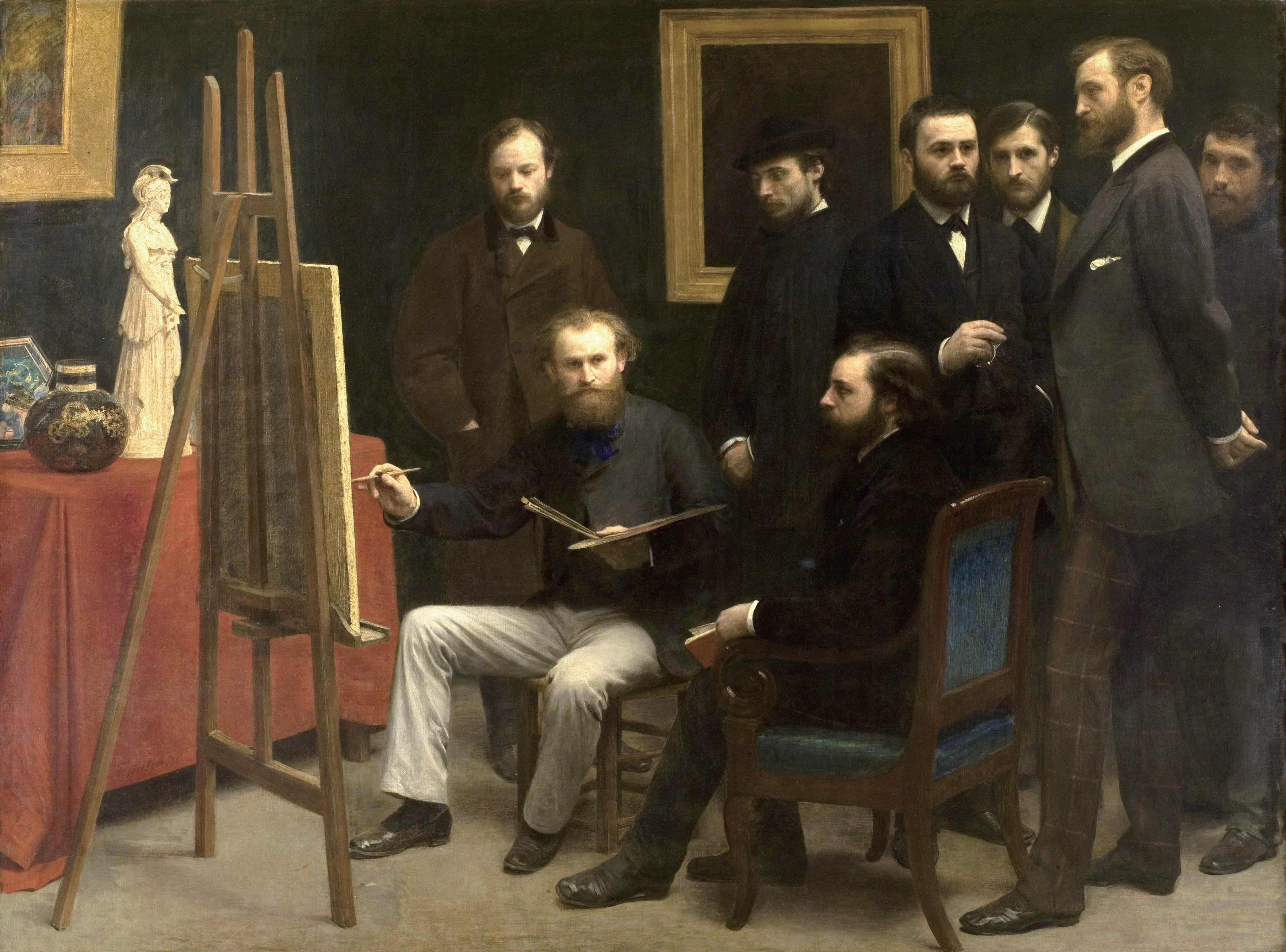 Oil On Canvas Oil Painting Men Henri Fantin Latour Artwork Classical Art Painting Paint Brushes Sitt 4194x3106