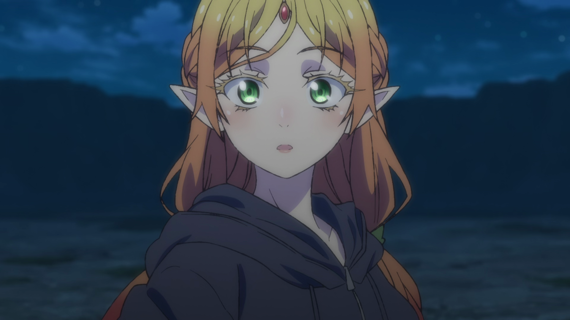 Isekai Ojisan Elf Isekai Ojisan Green Eyes Anime Girls Anime Anime Screenshot Pointy Ears Long Hair  1920x1080