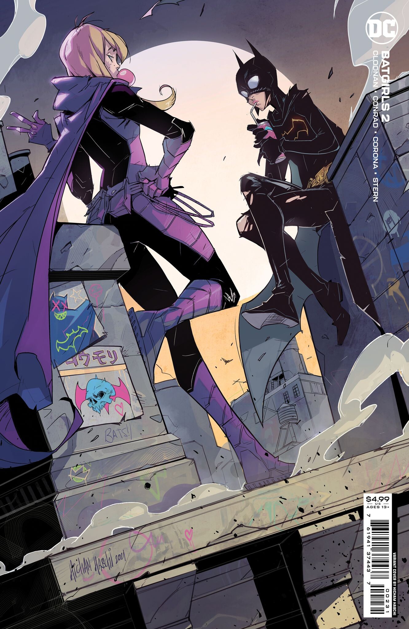 Artwork Women Batgirl Catwoman Comic Art Bubblegum Drinking Cape Blonde Barcode Superhero Drink 1332x2048