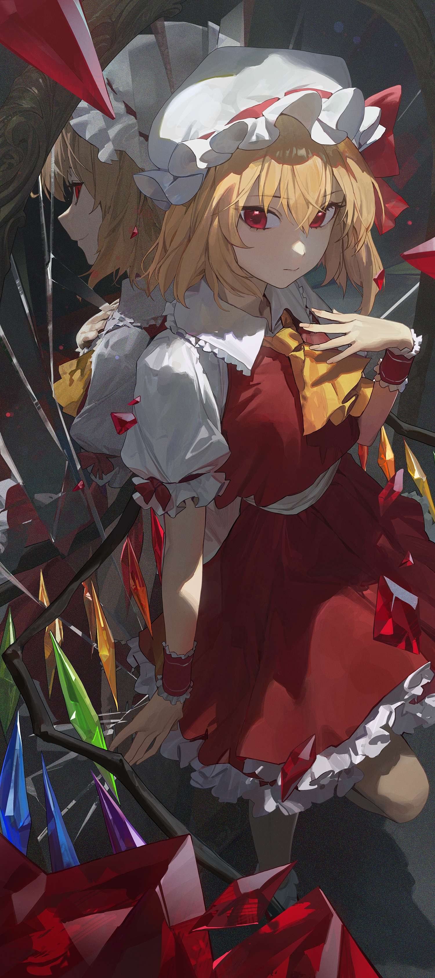 Anime Anime Girls Touhou Red Eyes Flandre Scarlet 1500x3369