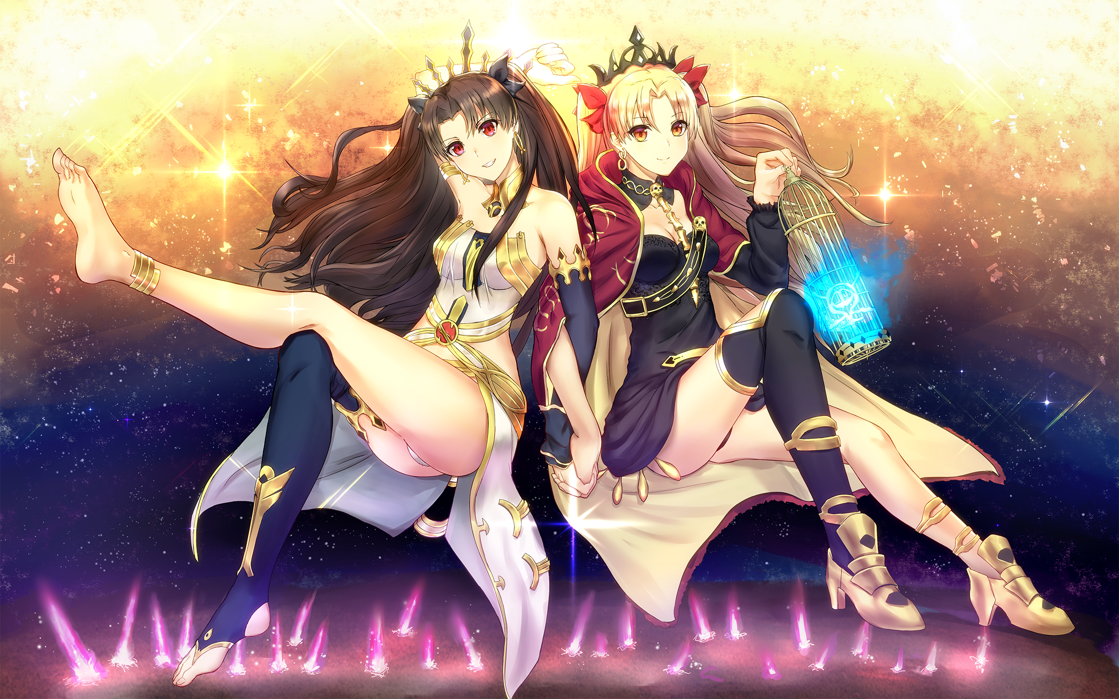 Anime Anime Girls Fate Series Fate Grand Order Ishtar Fate Grand Order Ereshkigal Fate Grand Order T 2242x1400