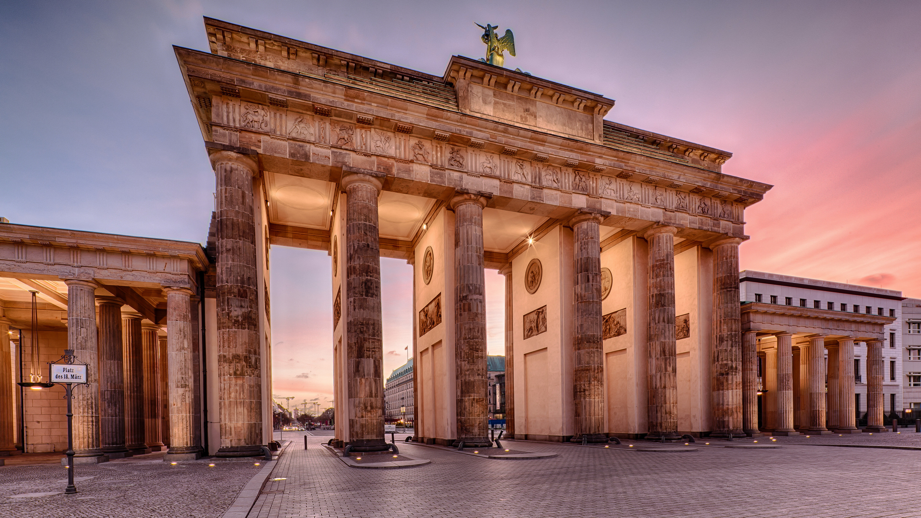 Brandenburg Gate City Germany Berlin Landmark Europe 3840x2160
