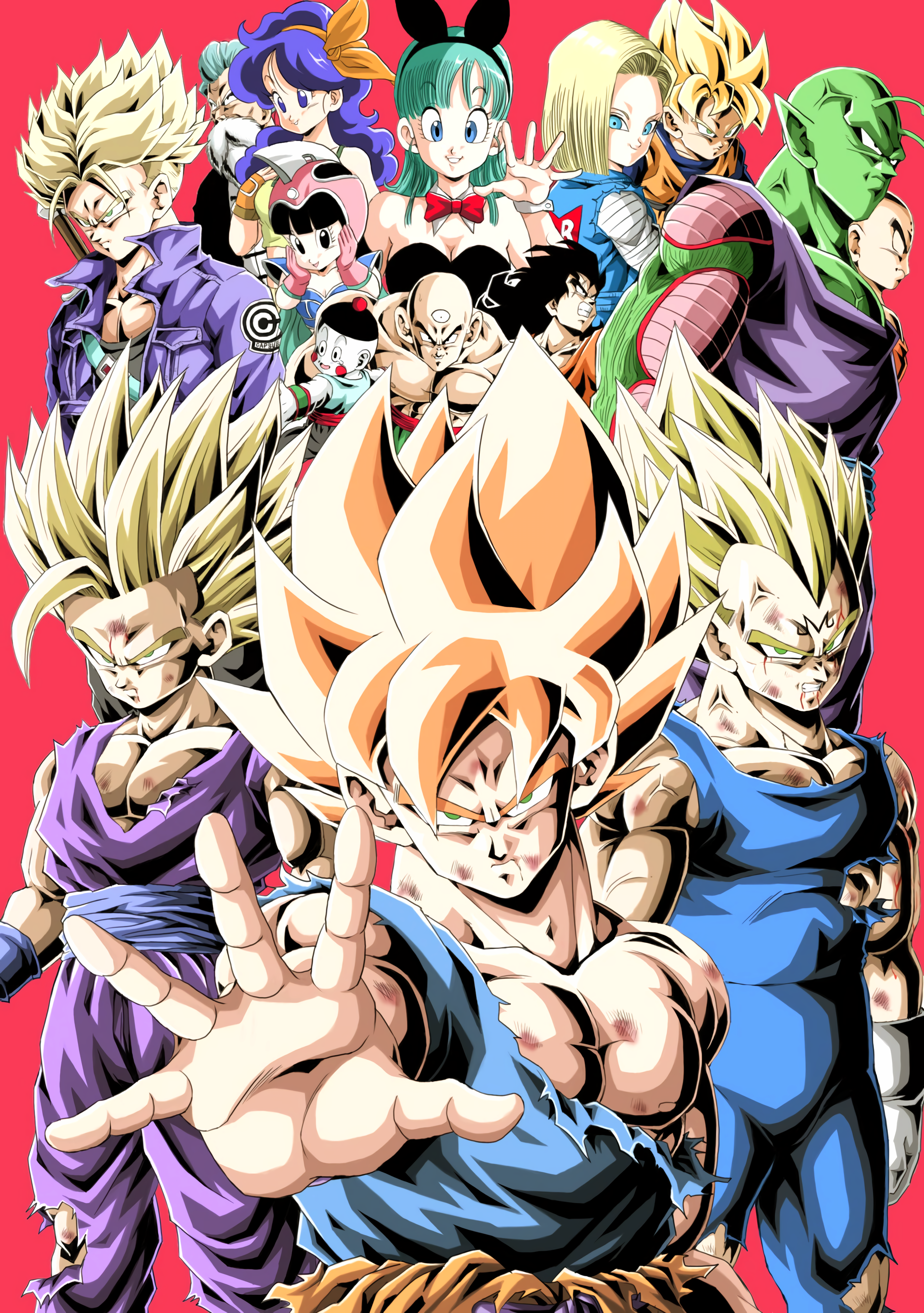 Dragon Ball Super - Goku Collage Wallpaper Download