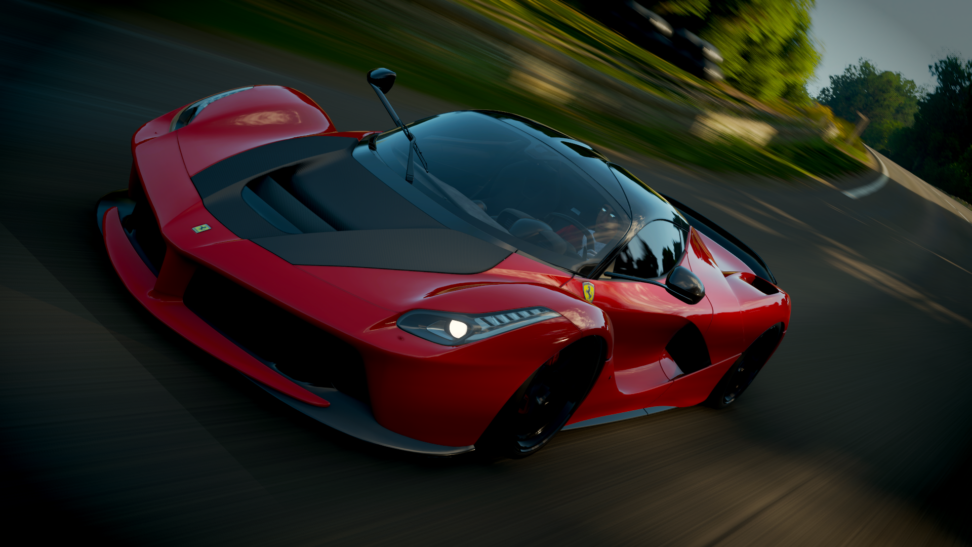 Car Ferrari LaFerrari Ferrari Forza Horizon 4 Video Games CGi Front Angle View Headlights Road 1920x1080