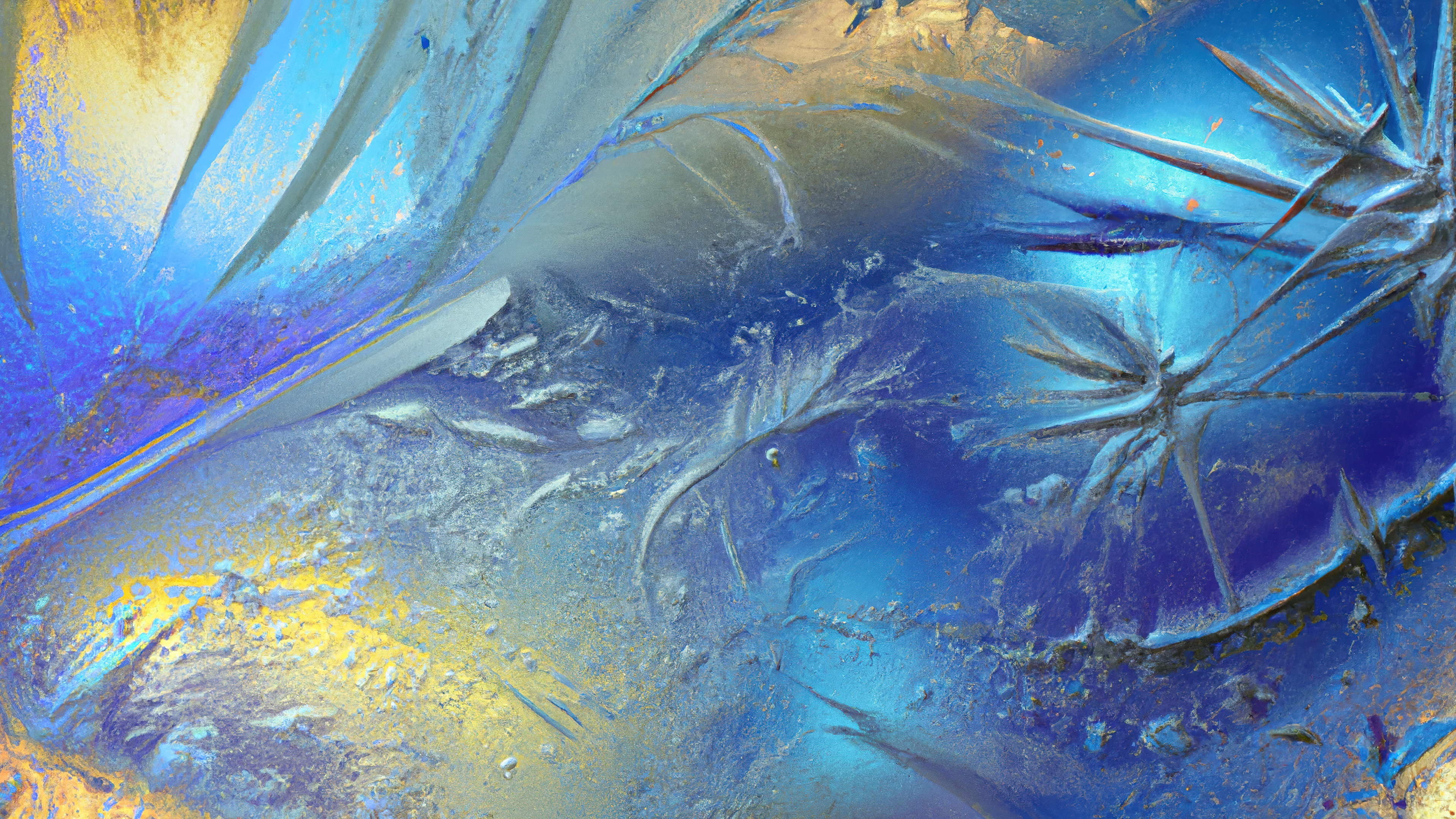Ai Art Ai Painting Painting Sun Ice Surreal Cold 3840x2160