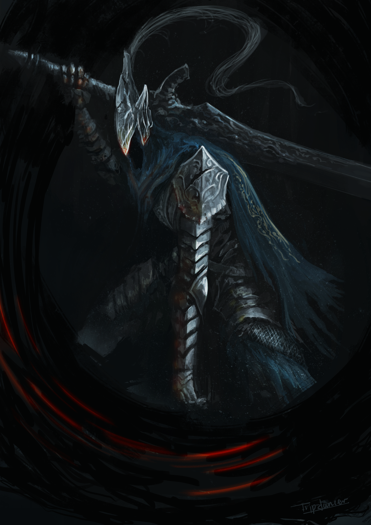 Fantasy Art Digital Art Artwork Video Game Art Dark Souls Artorias The Abysswalker 1240x1754