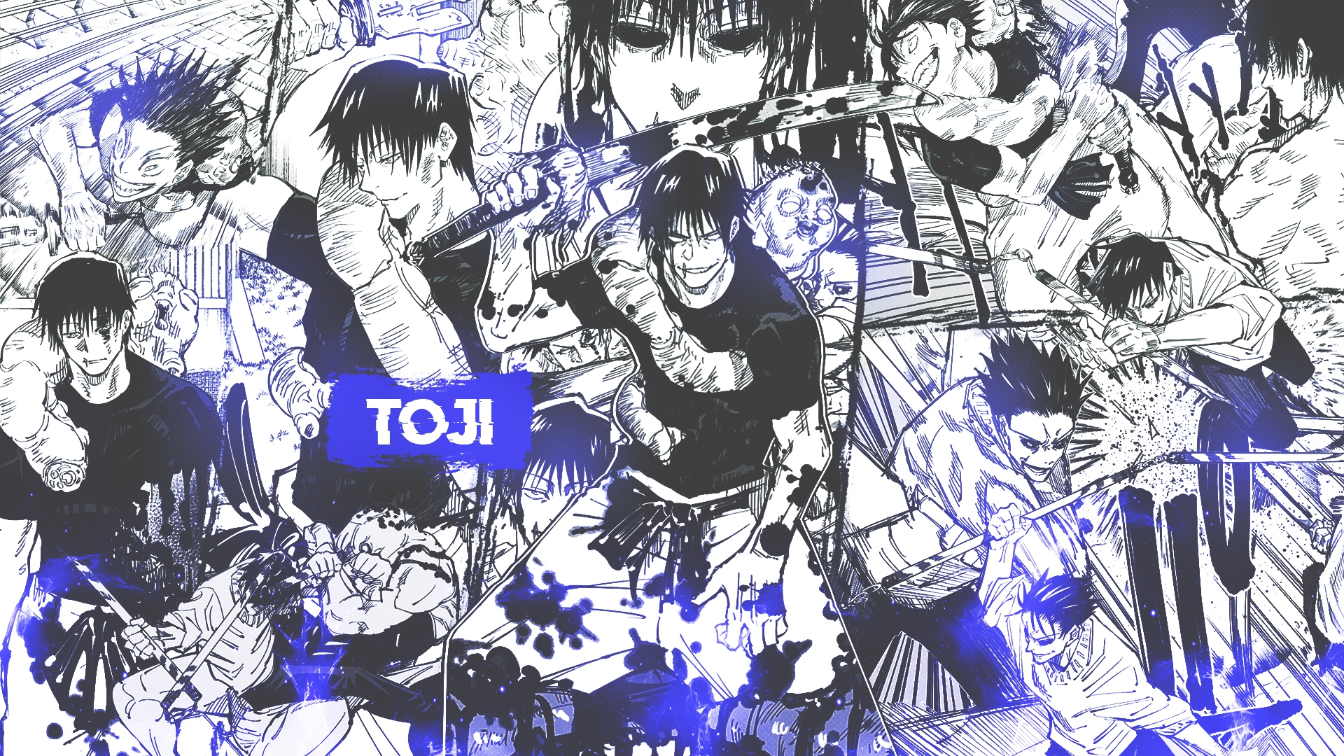 Collage Manga Fushiguro Toji Jujutsu Kaisen Anime Boys DinocoZero 1920x1080