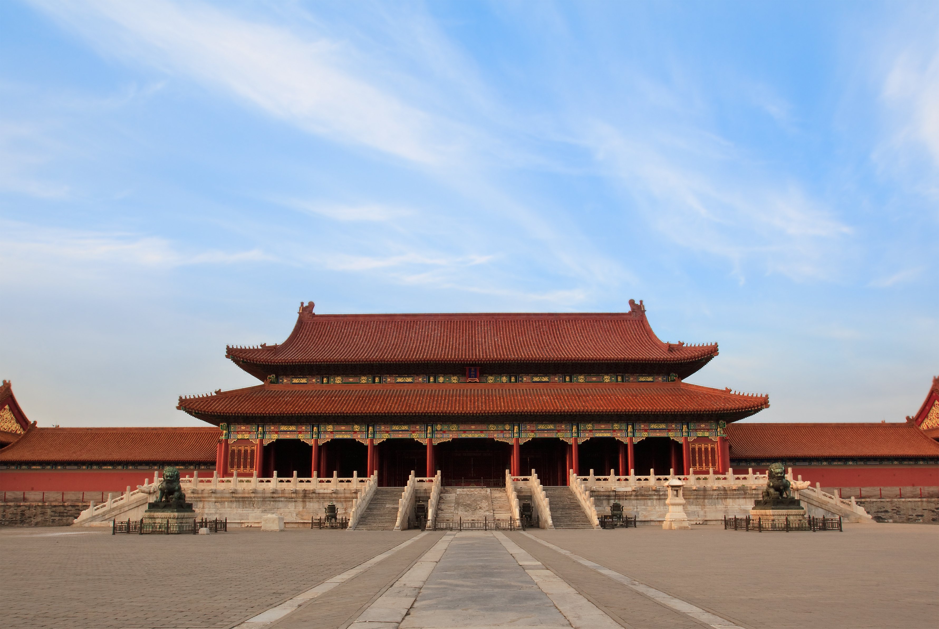 Architecture Building Asian Architecture China Forbidden City Beijing Temple Tiananmen Square Statue 3561x2386