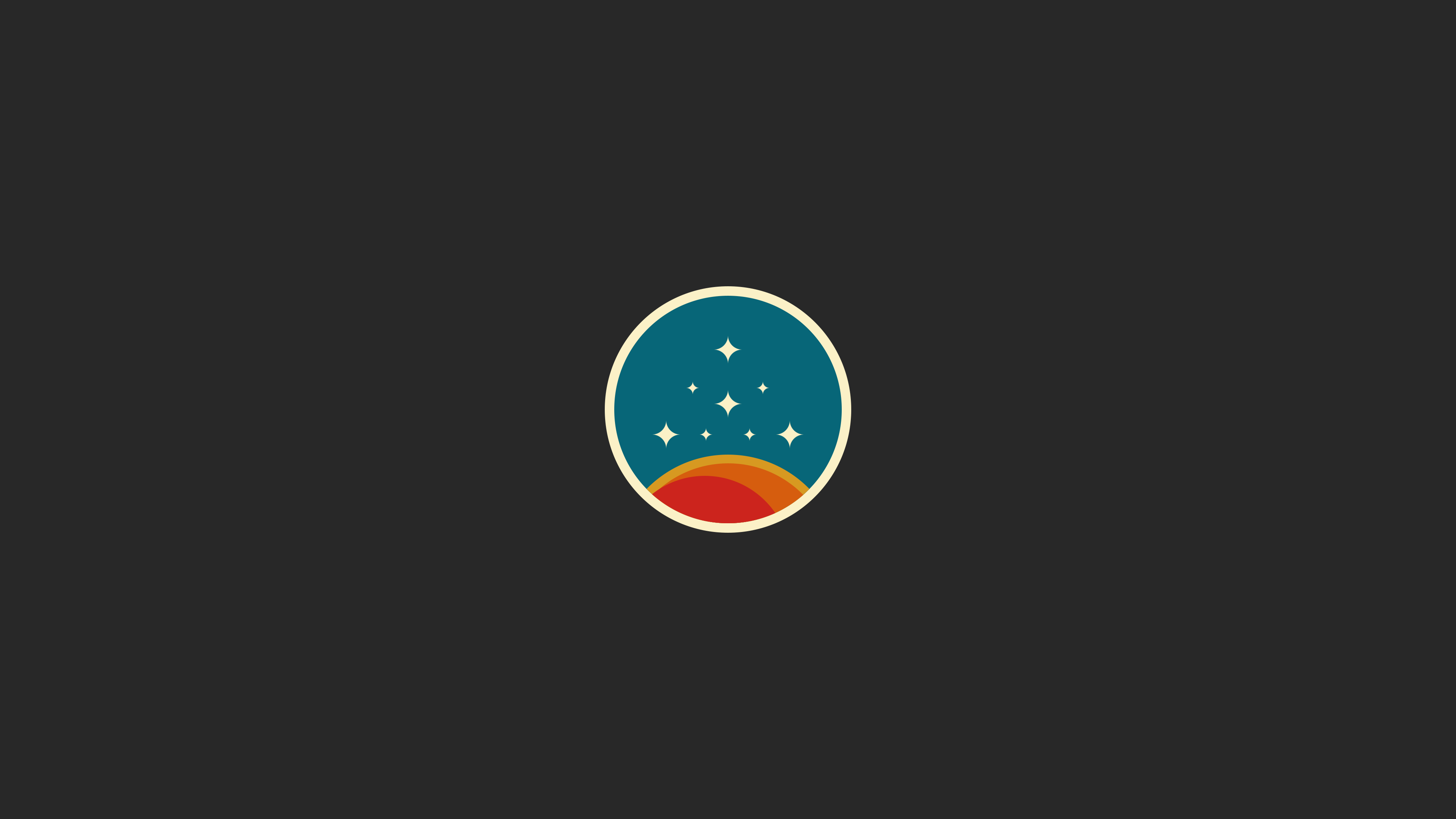 Starfield Logo Minimalism Gruvbox Video Games Stars Simple Background 3840x2160