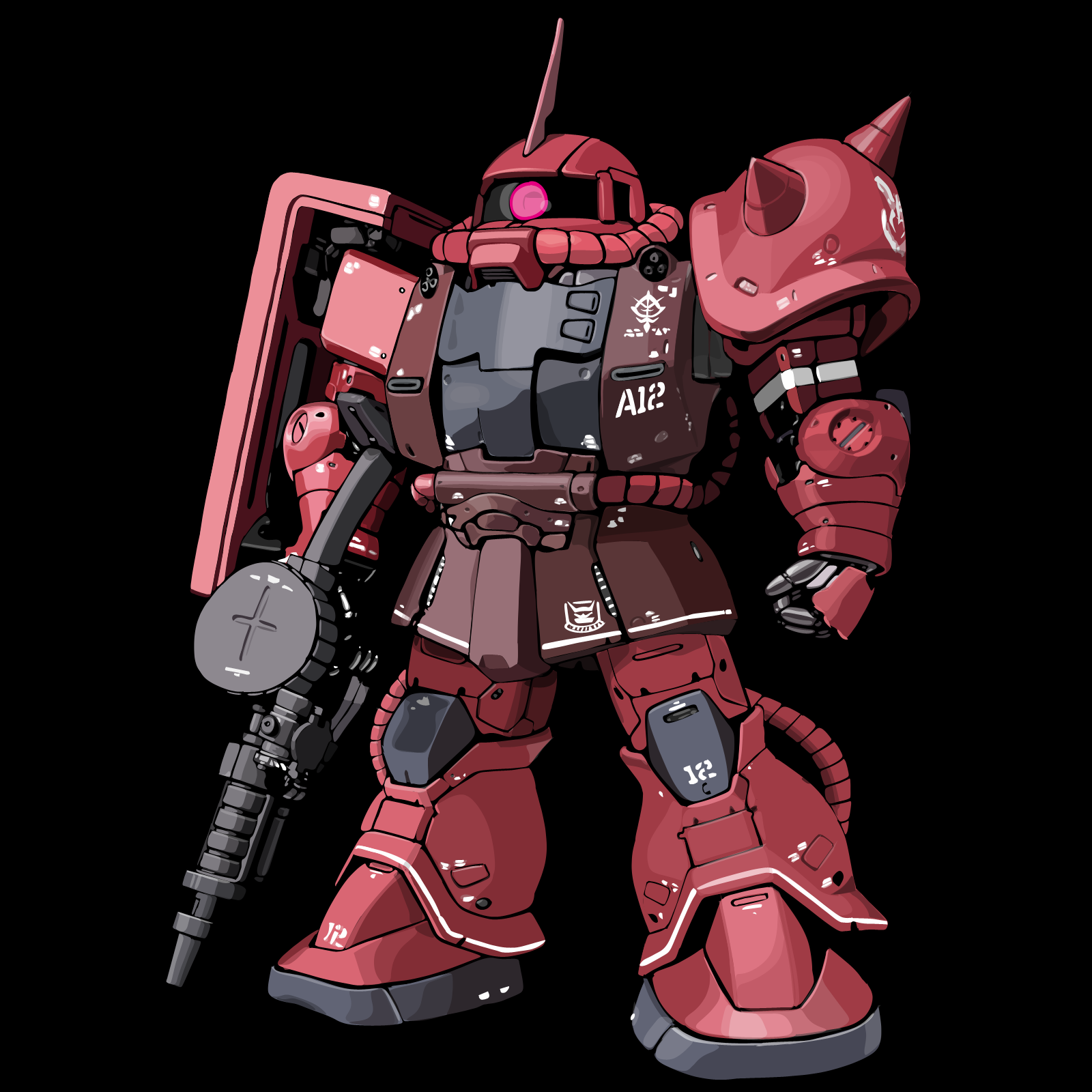 Zaku Ii Chars Custom Principality Of Zeon Anime Mechs Super Robot Taisen Mobile Suit Gundam Artwork  1600x1600
