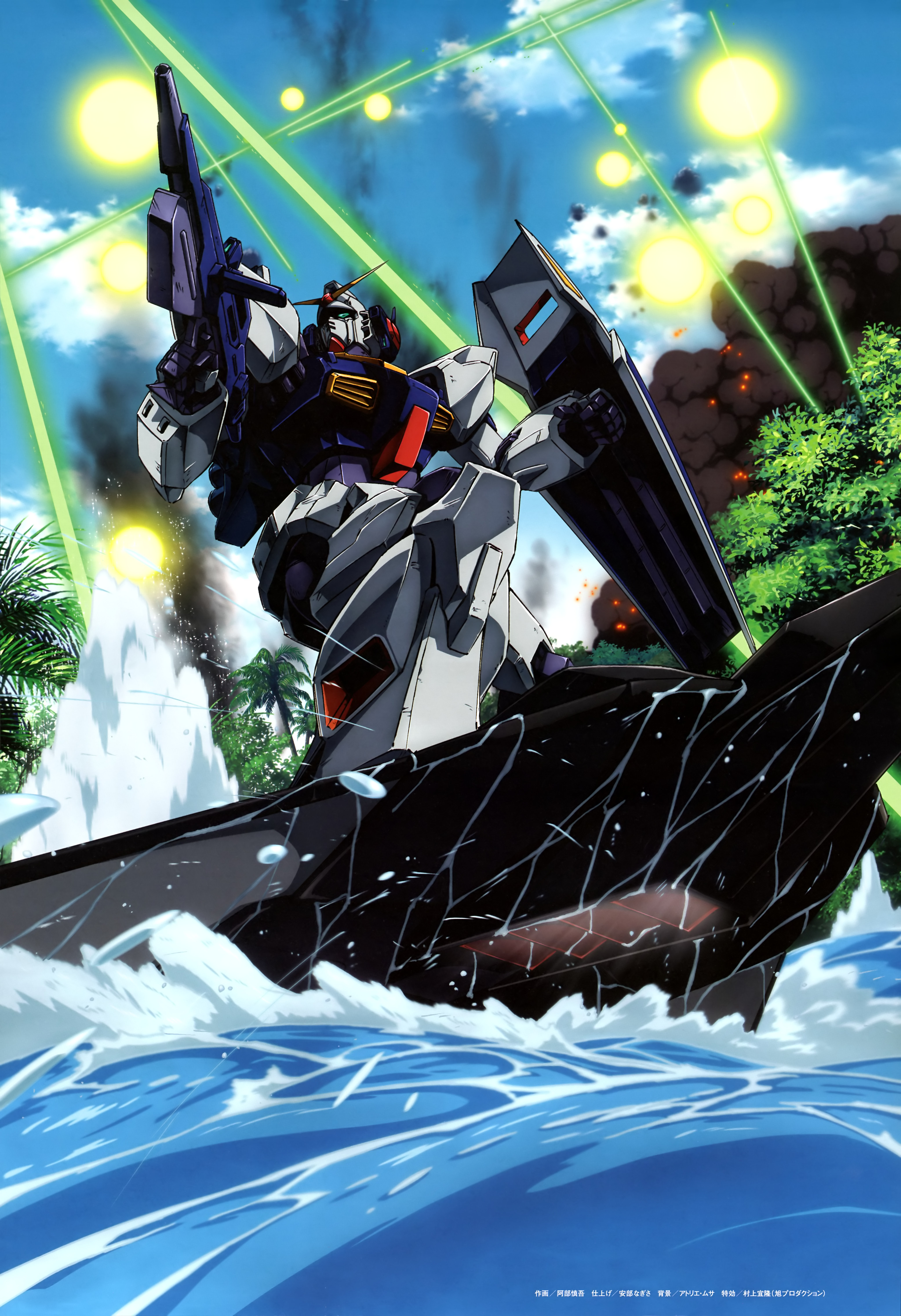 Anime Mechs Super Robot Taisen Gundam Gundam Mk Ii Mobile Suit Zeta Gundam Artwork Digital Art 4099x5986