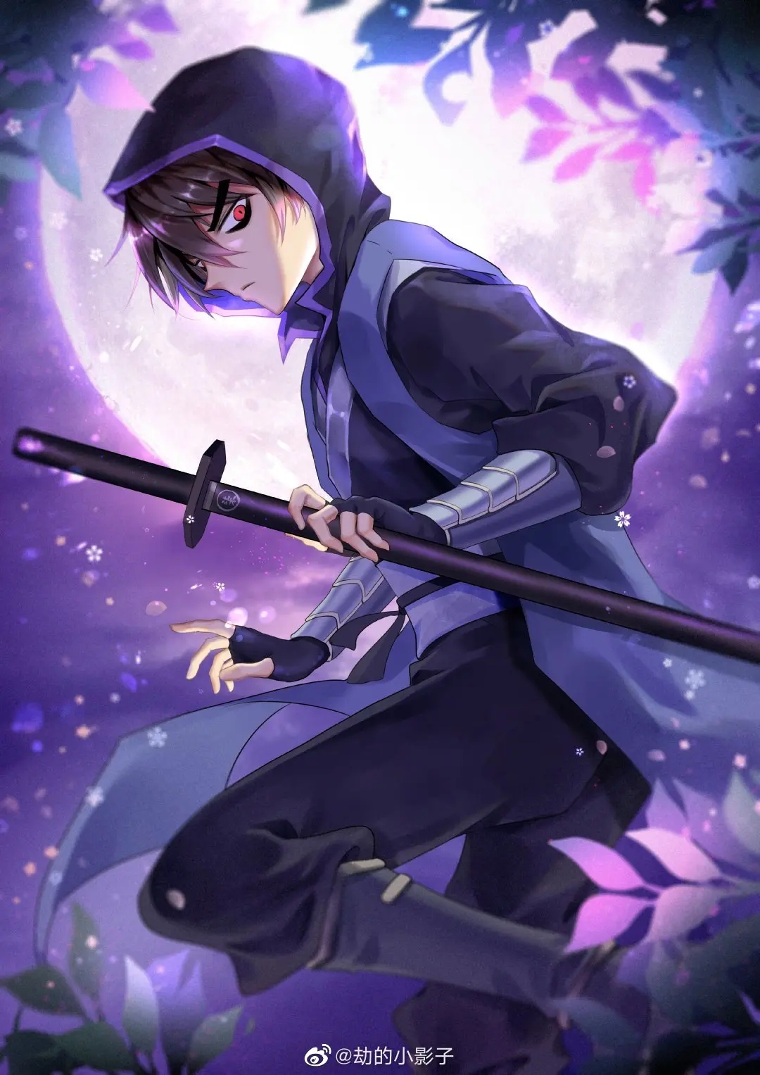 Scissor Seven Anime Anime Boys Sword Moon Petals 1080x1527