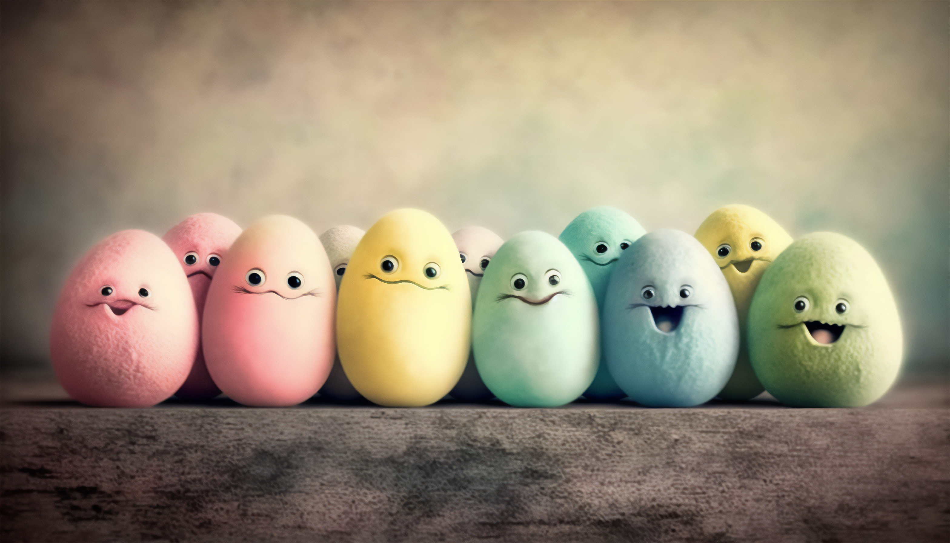 Ai Art Happy Eggs Pastel 3136x1792
