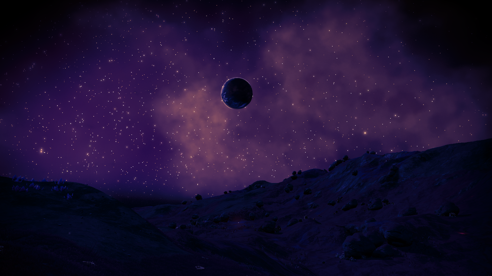 No Mans Sky Video Game Landscape Planet Space Stars Sky Game Video Games 1920x1080