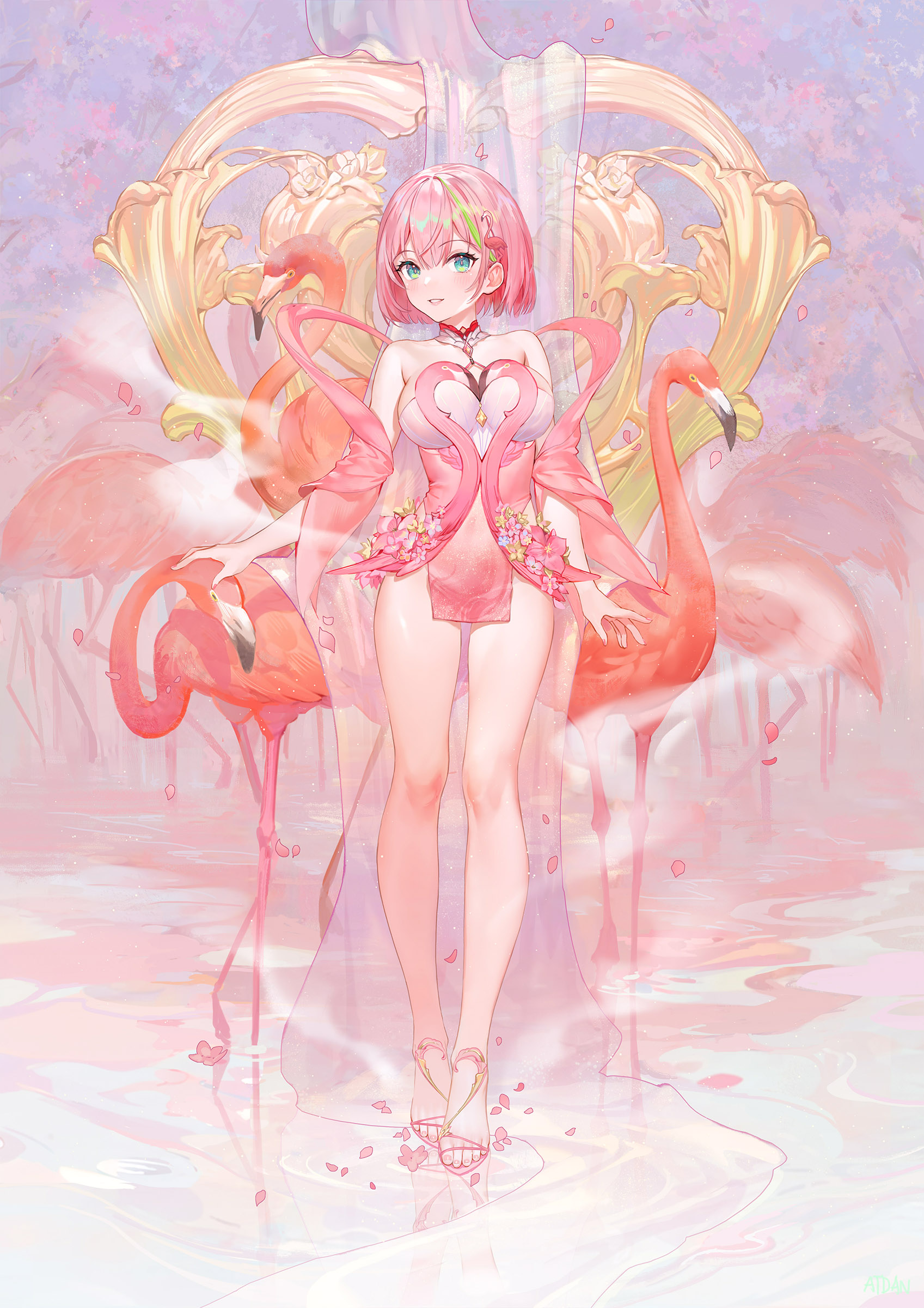 Atdan Anime Girls Pink Hair 1697x2400
