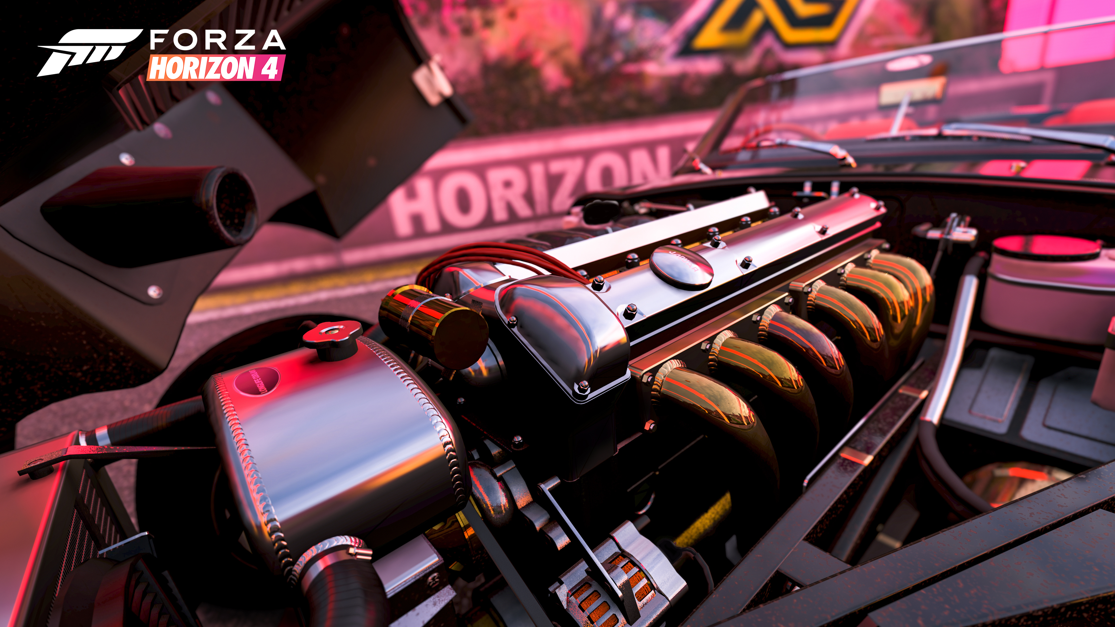 Forza Horizon 4 Video Games Engine Logo Car 3840x2160