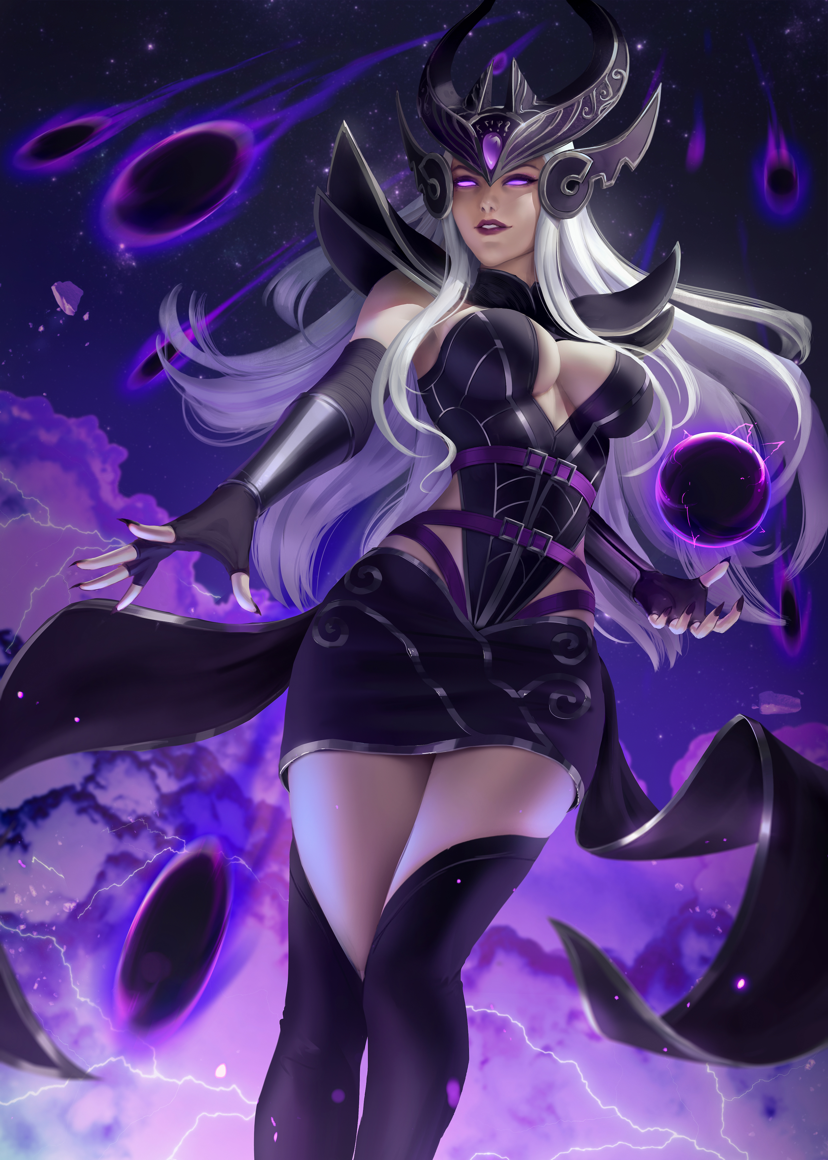 Syndra Syndra League Of Legends League Of Legends Video Games Video Game Girls 2D Artwork Drawing Fa 2857x4000