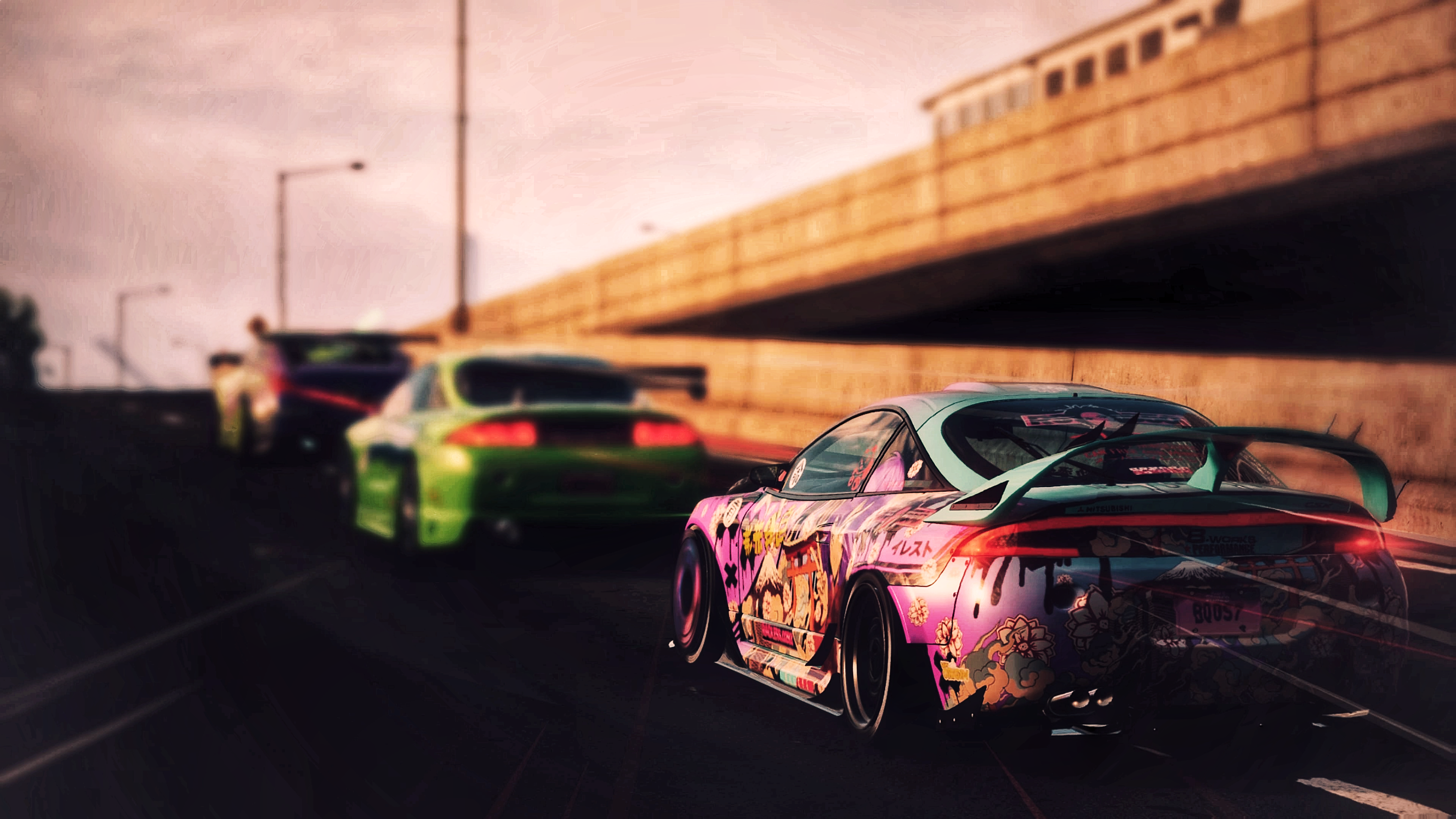Need For Speed Need For Speed Unbound Edit CGi Race Cars Car Park Car 4K Gaming Video Game Character 3840x2160