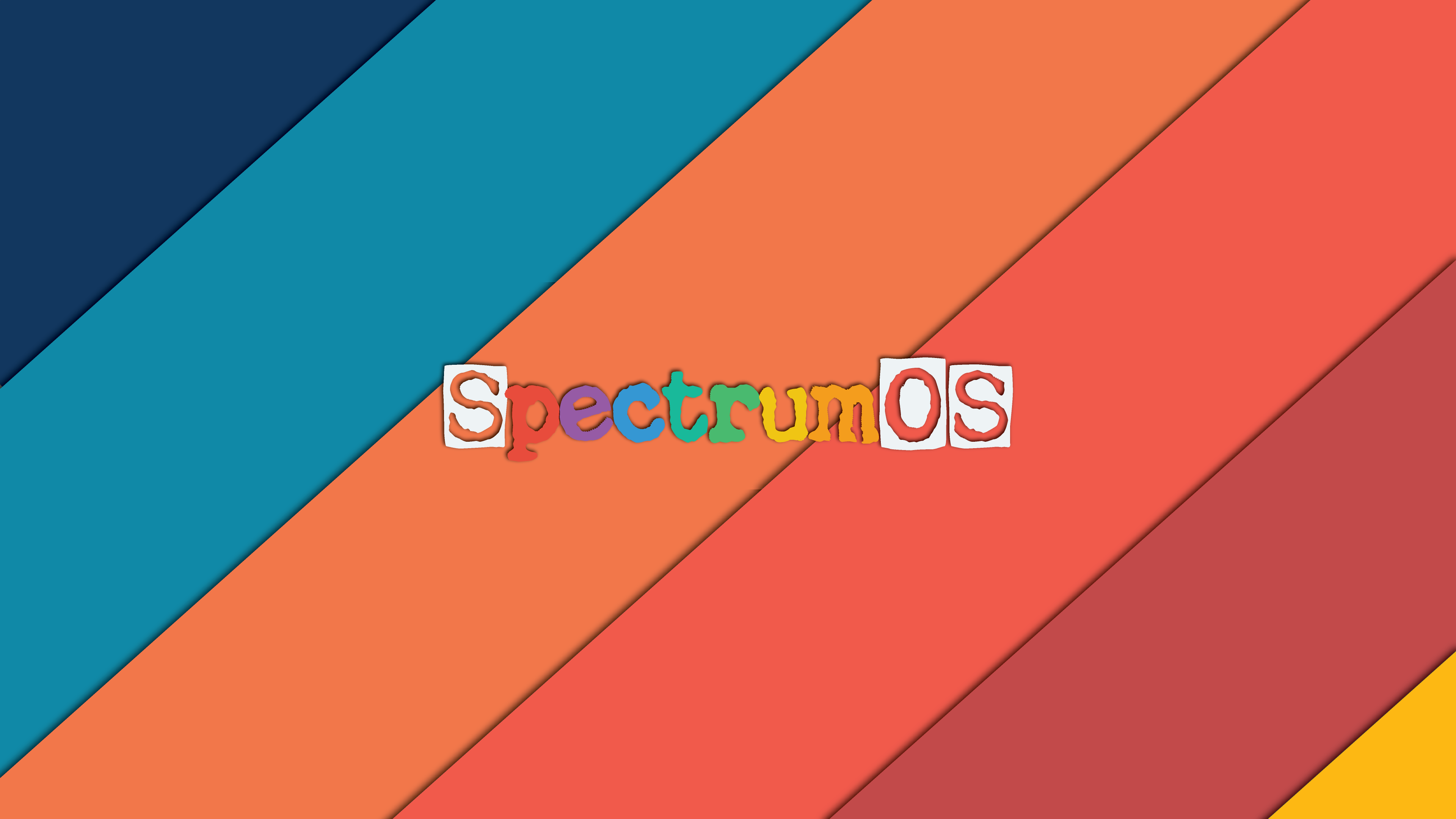 Linux SpectrumOS Arch Linux Minimalism Simple Background Logo Colorful 3840x2160