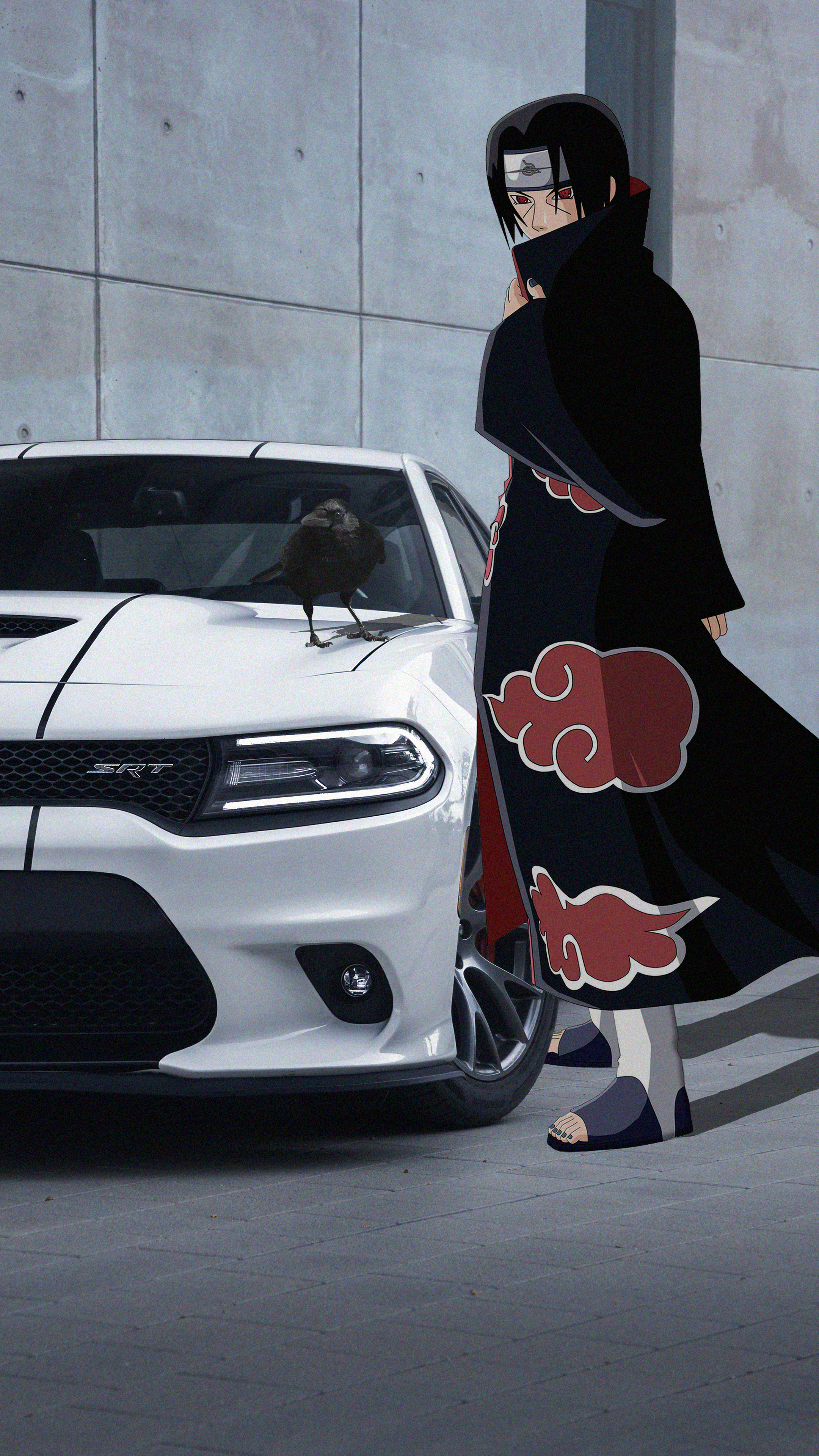 Dodge Charger Uchiha Itachi Anime Boys Naruto Anime Car 2160x3840