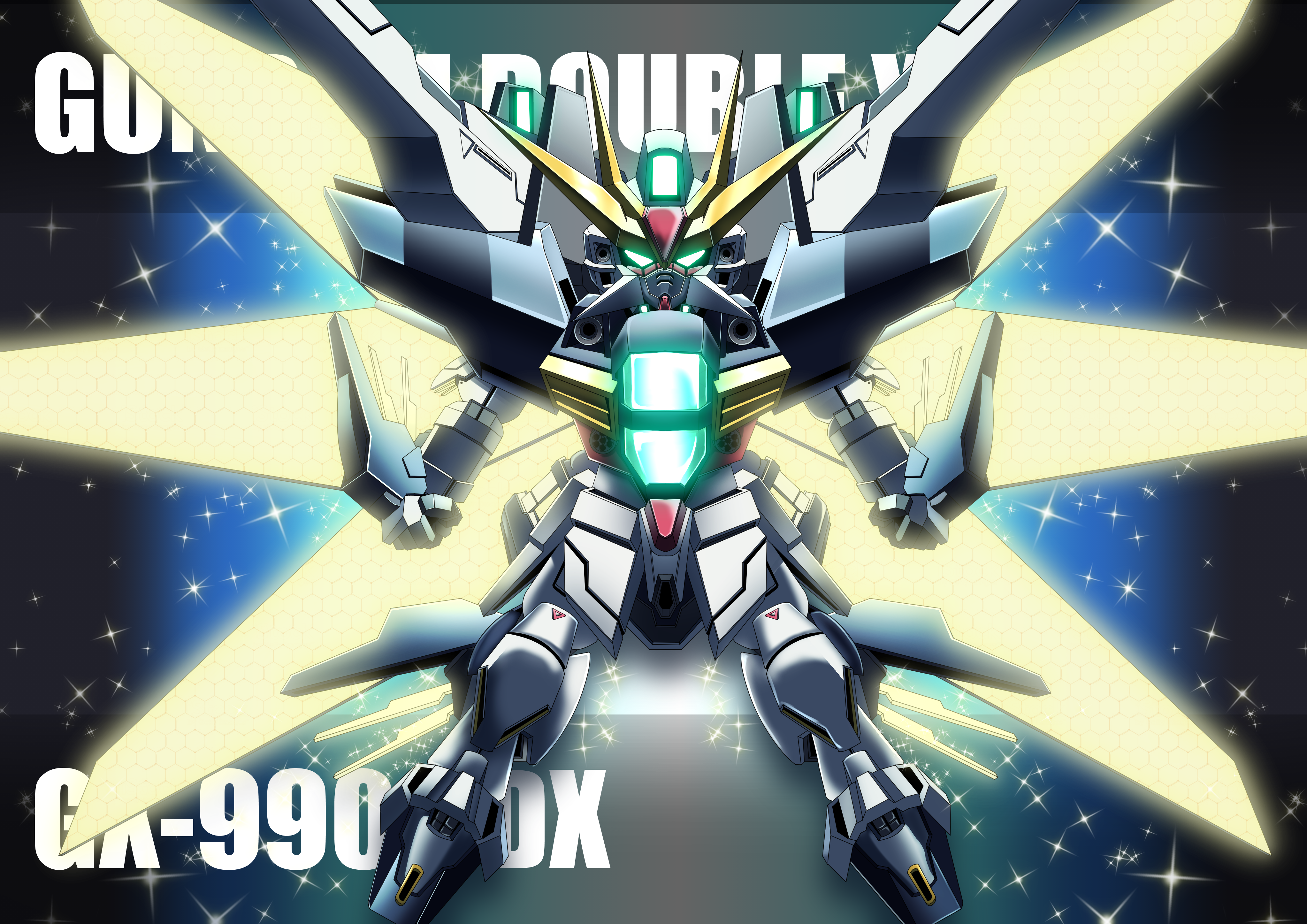 Anime Mechs Gundam Double X After War Gundam X Gundam Super Robot Taisen Artwork Digital Art Fan Art 4092x2893