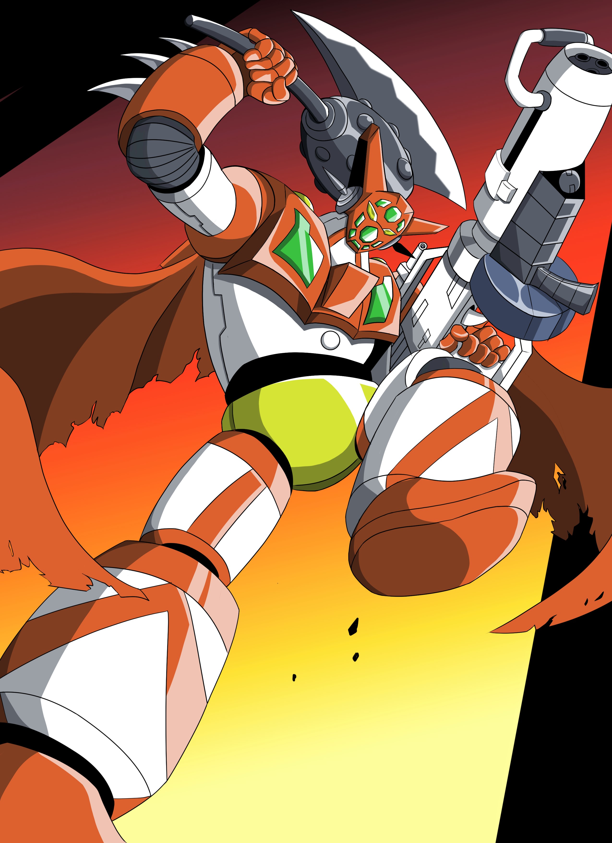 Anime Mechs Getter 1 Getter Robo Getter Robo Armageddon Super Robot Taisen Artwork Digital Art Fan A 2550x3509