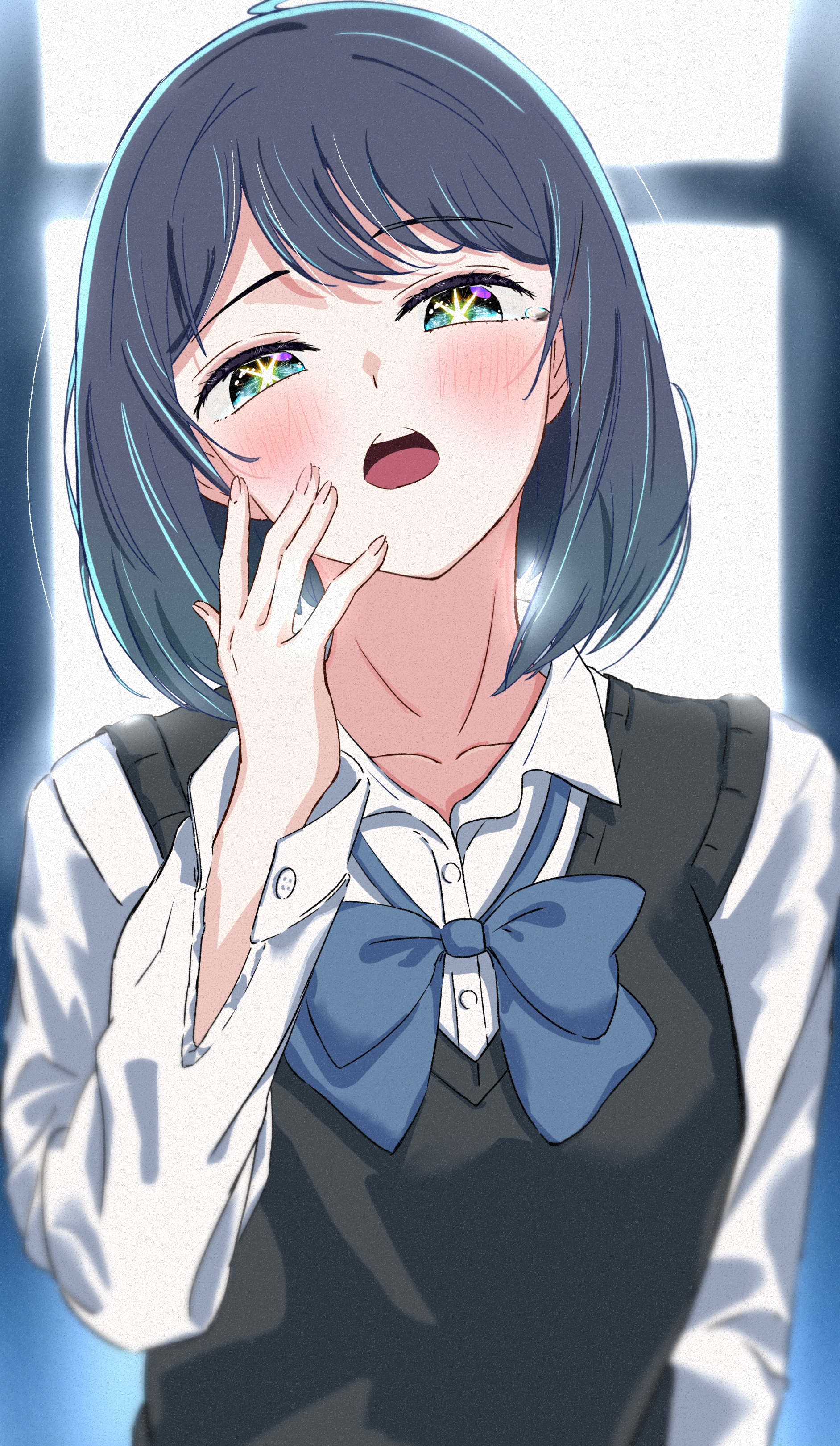 Anime Oshi No Ko Kurokawa Akane Anime Girls Star Eyes Portrait Display Blushing Bow Tie Short Hair S 1883x3239