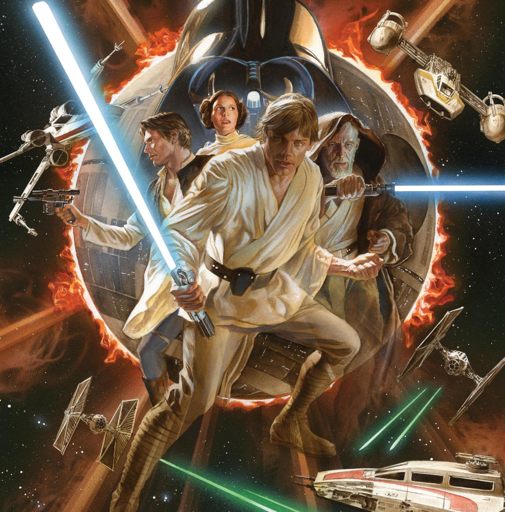 Alex Ross Artwork Science Fiction Star Wars Luke Skywalker Han Solo Leia Organa Darth Vader Anakin S 1700x1723