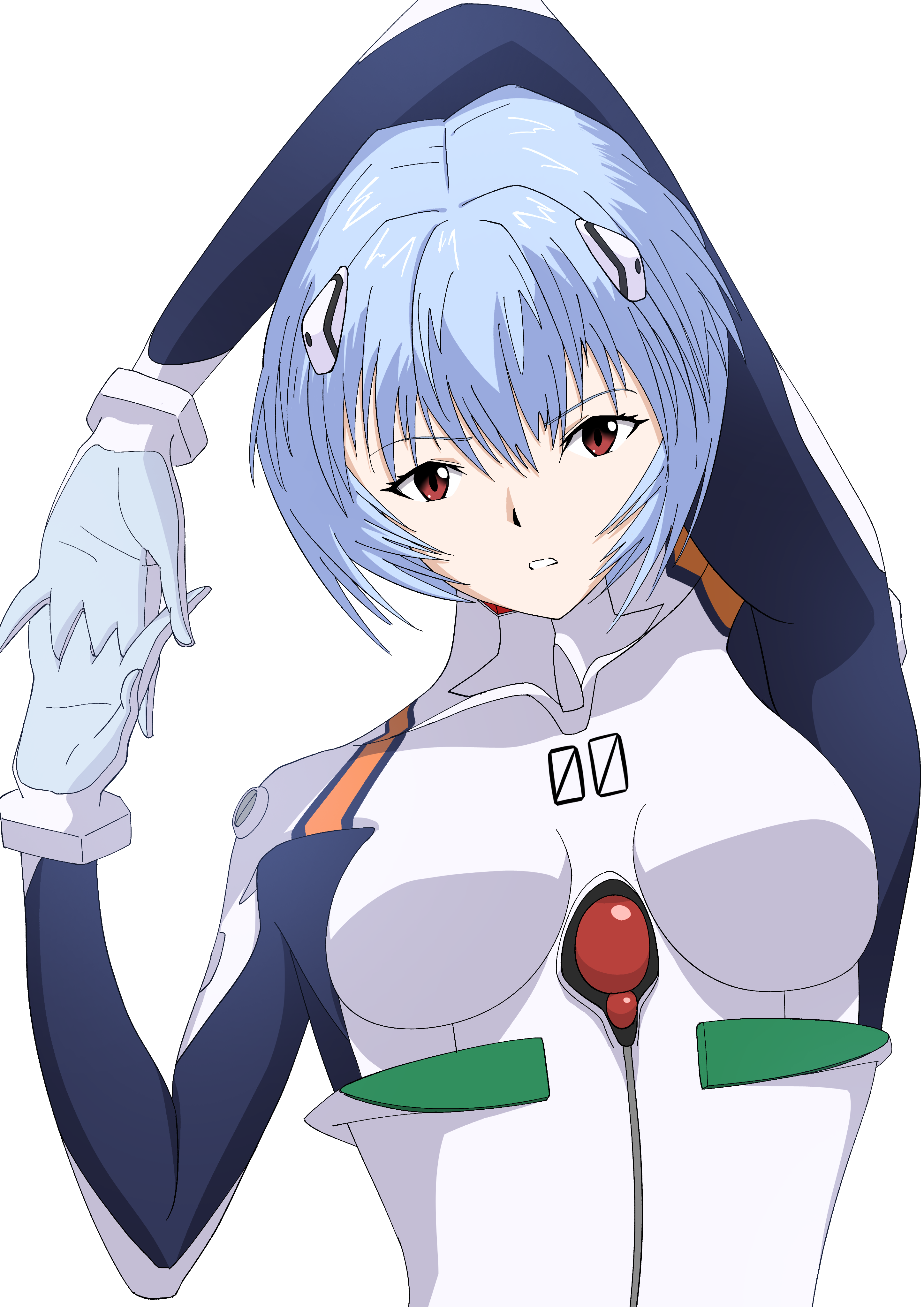Anime Anime Girls Rebuild Of Evangelion Neon Genesis Evangelion Super Robot Taisen Ayanami Rei Short 2894x4093