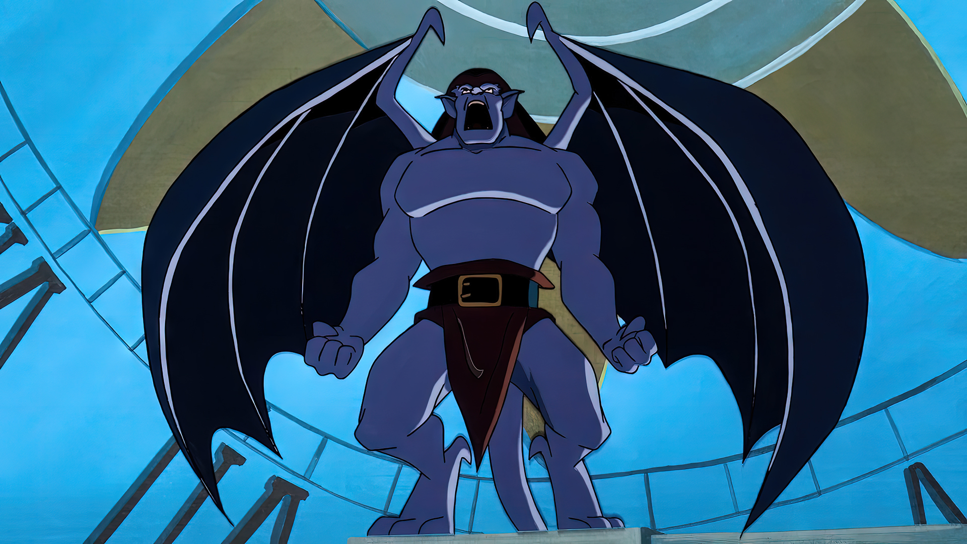 Gargoyles TV Series Animation Animated Series Cartoon Production Cel Goliath Bat Wings 1920x1080