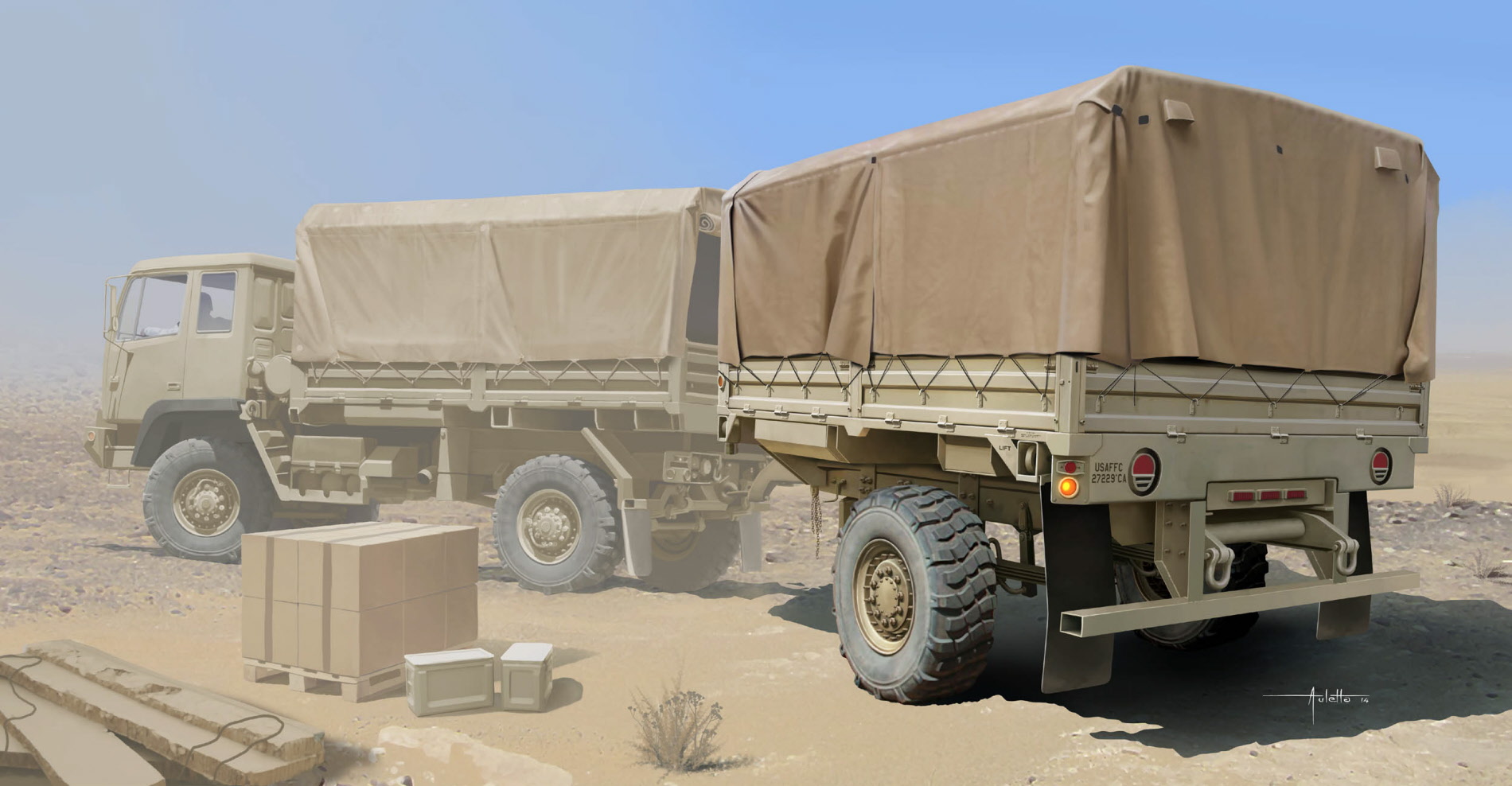 Car Military Army Artwork Military Vehicle Signature Truck Rear View 1900x988