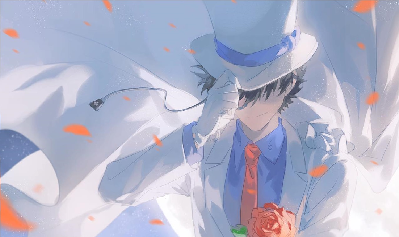 Detective Conan Meitantei Conan Anime Anime Boys Hat Flowers Petals 1356x804