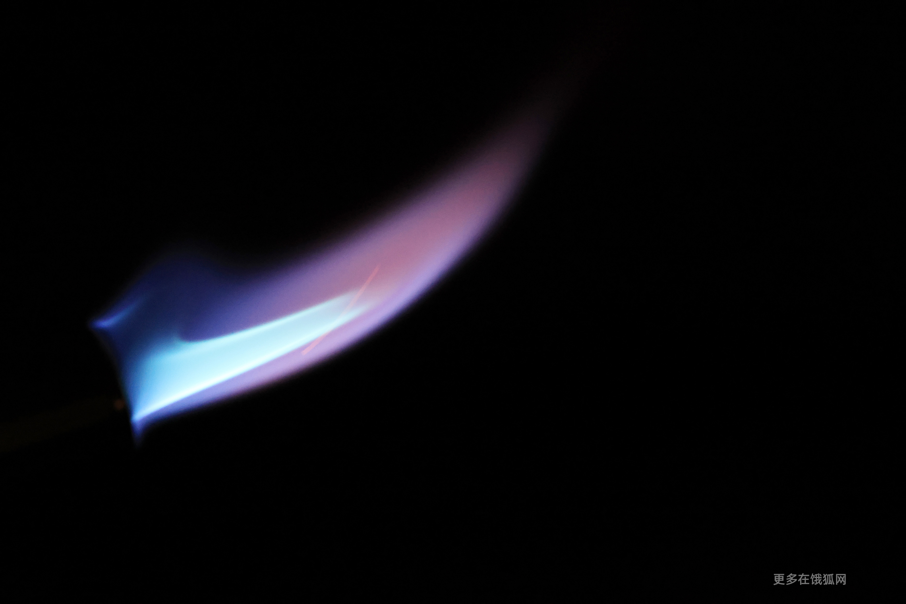 Burning Gradient Blue Flames Black Background 3456x2305