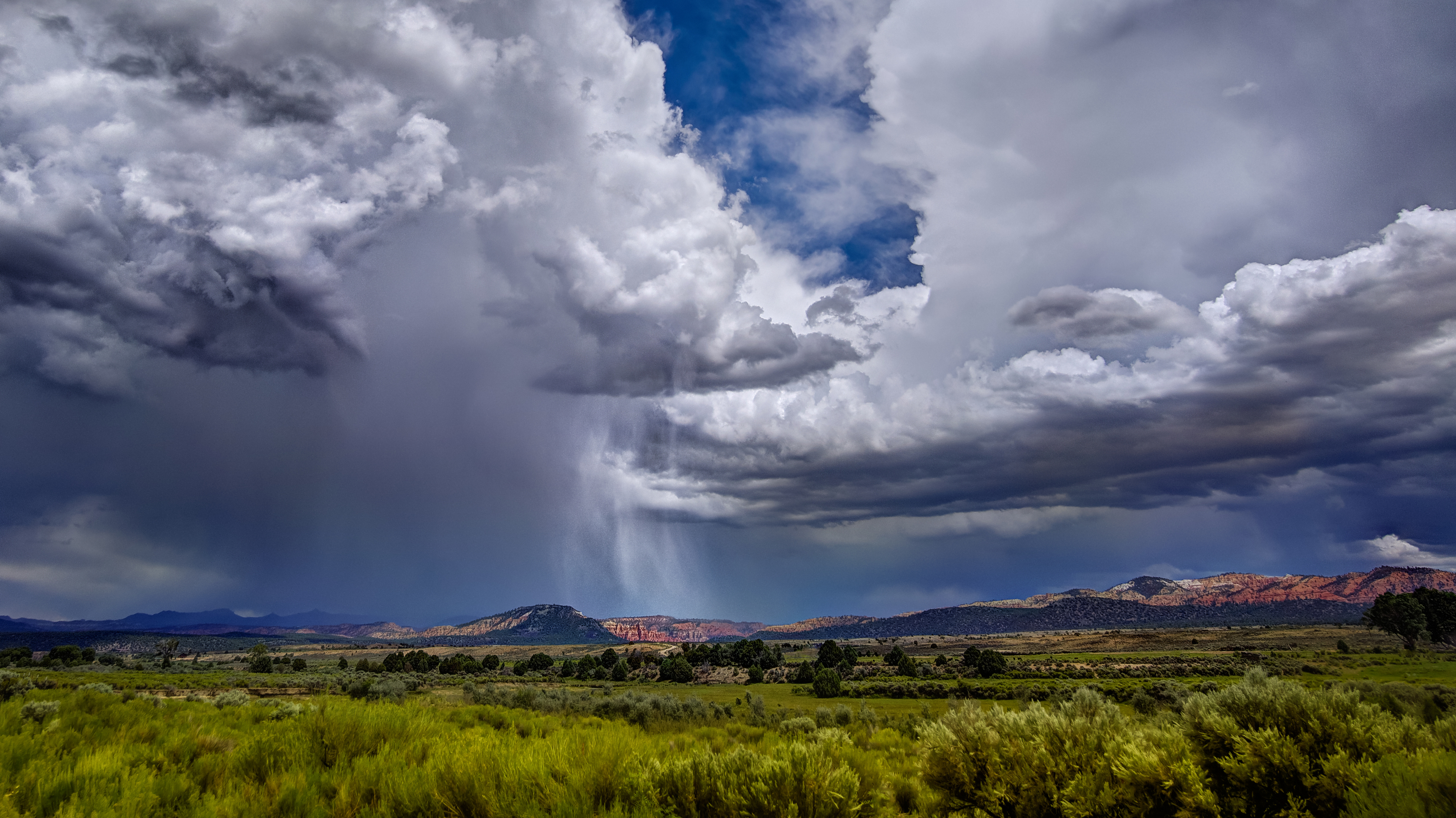 Trey Ratcliff Photography Landscape Utah USA Storm Sky Clouds Field Trees Hills Nature 3840x2160
